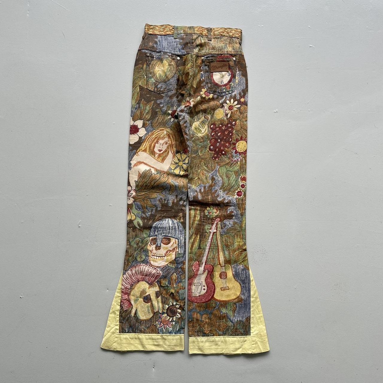 Rare 1960s Wrangler John Lennon Tapestry Vintage Flares - 26” x 32”