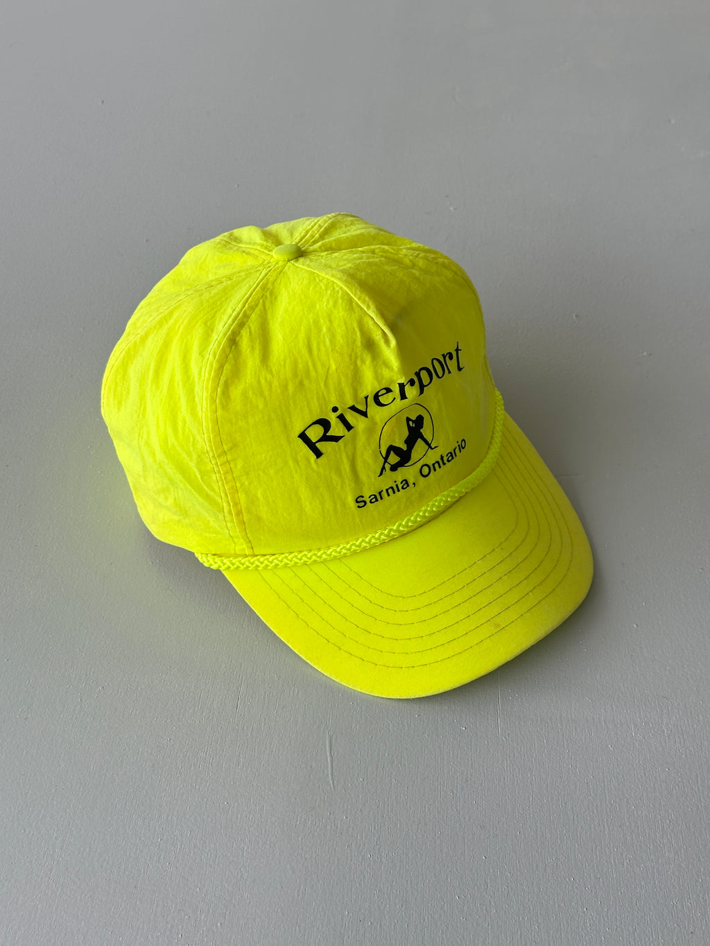 Neon Yellow Riverport 90's Vintage SnapBack Trucker Cap