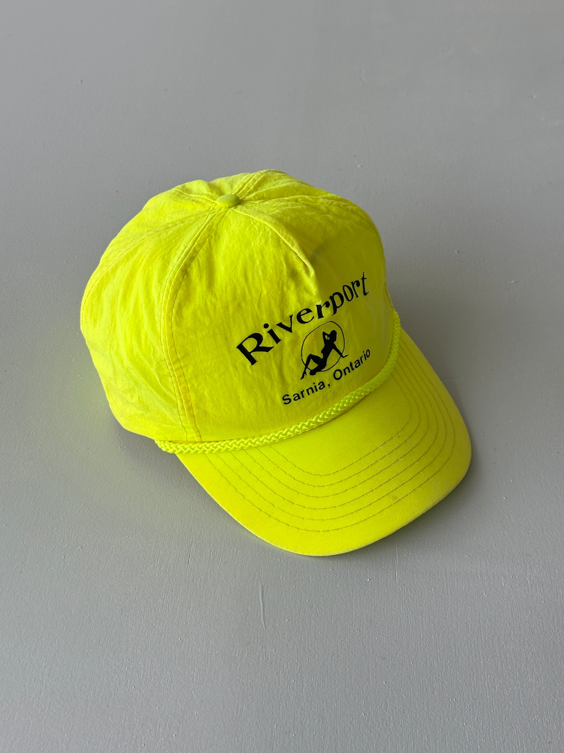Neon Yellow Riverport 90's Vintage SnapBack Trucker Cap