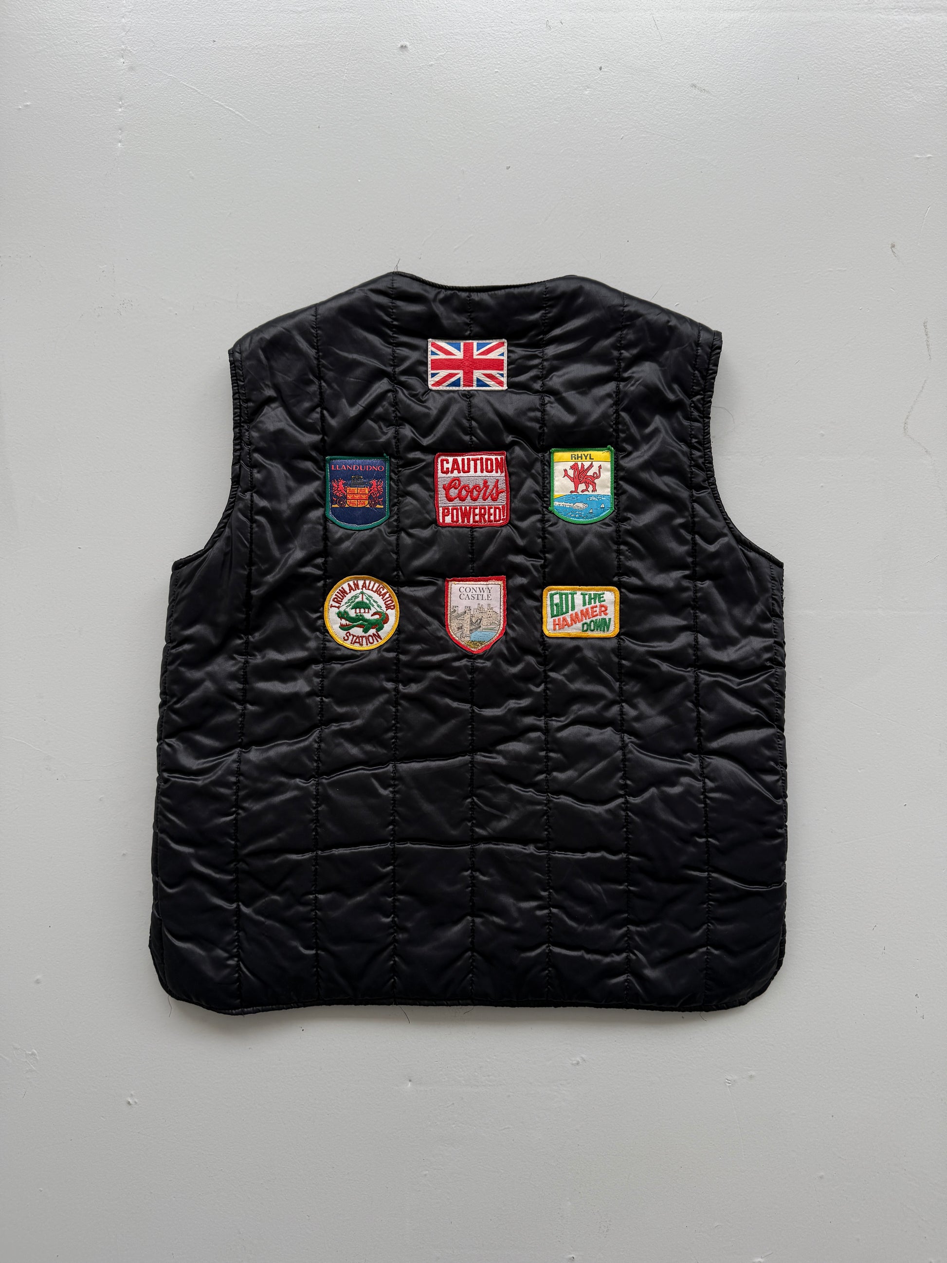 CB Radio Nuts Patch Quilted 70s/80s Vintage Gilet Vest - XL
