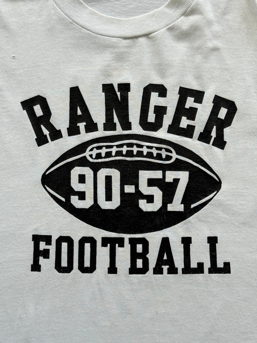 White Ranger Football 90's Vintage Single Stitch Collage T-Shirt - XL