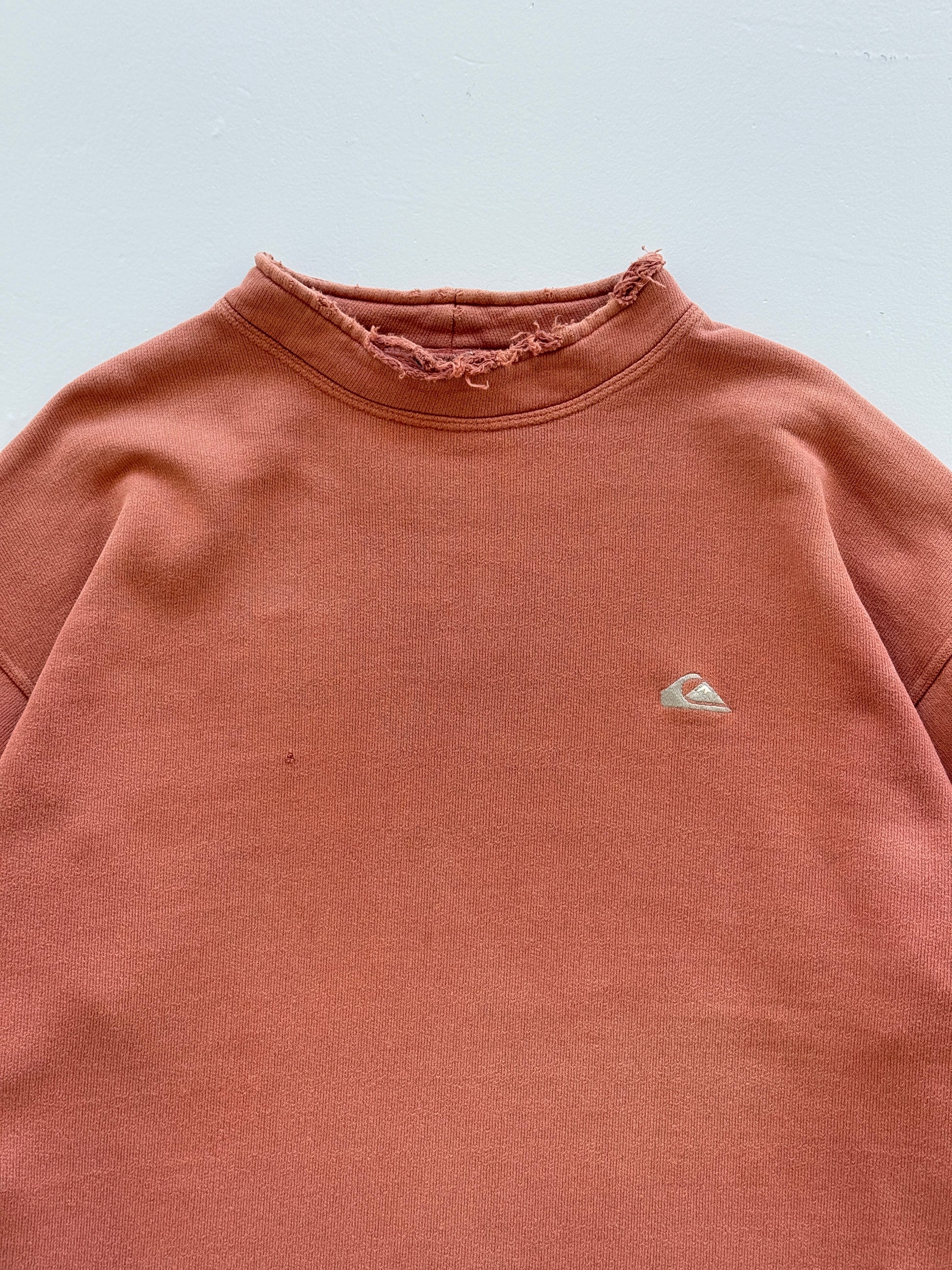 Orange Quiksilver 90's Vintage Surfer Graphic Sweatshirt Jumper- Large