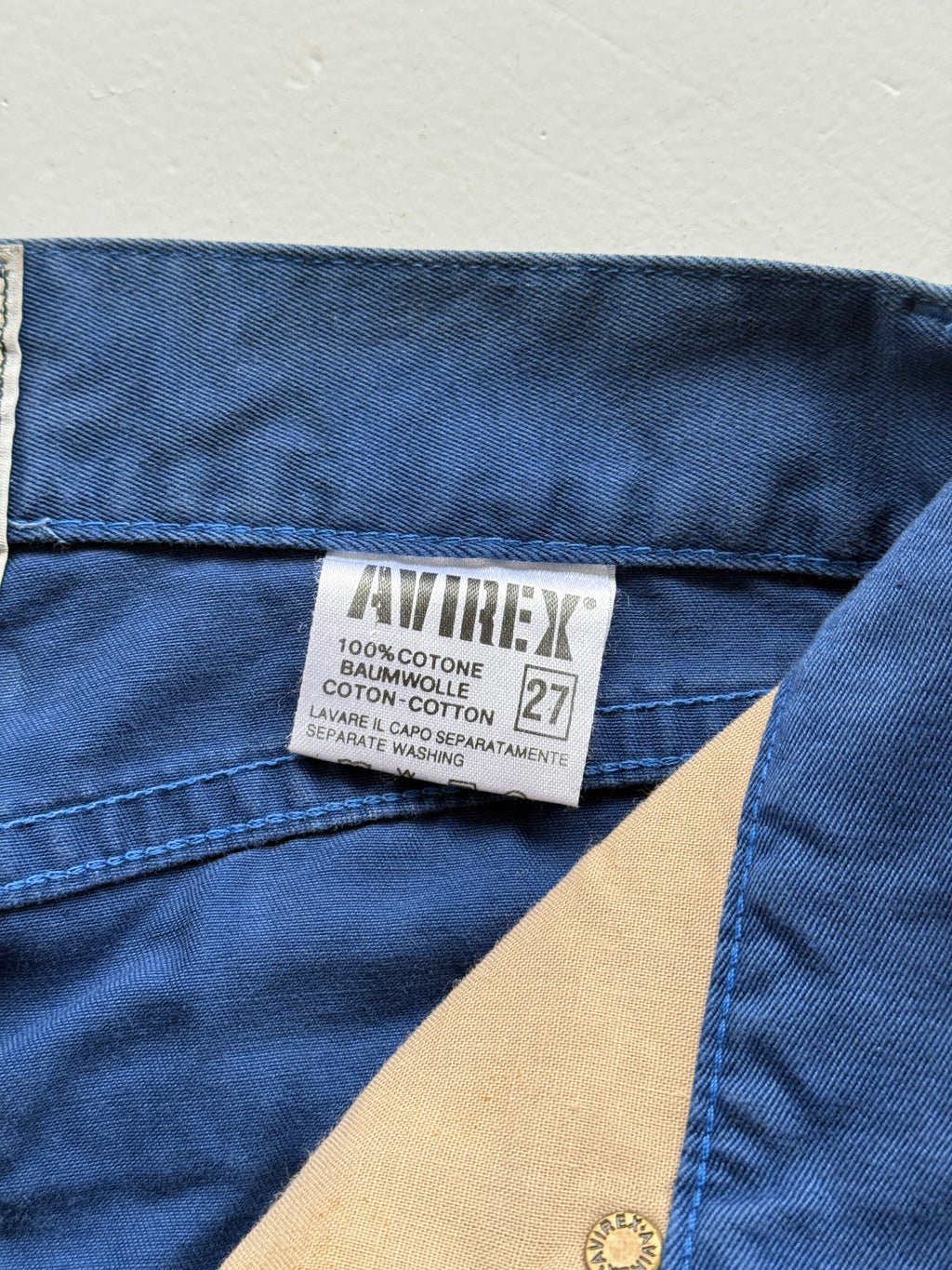 Blue Avirex Deadstock 00's Vintage High Waisted Jeans - W27 x L31.5