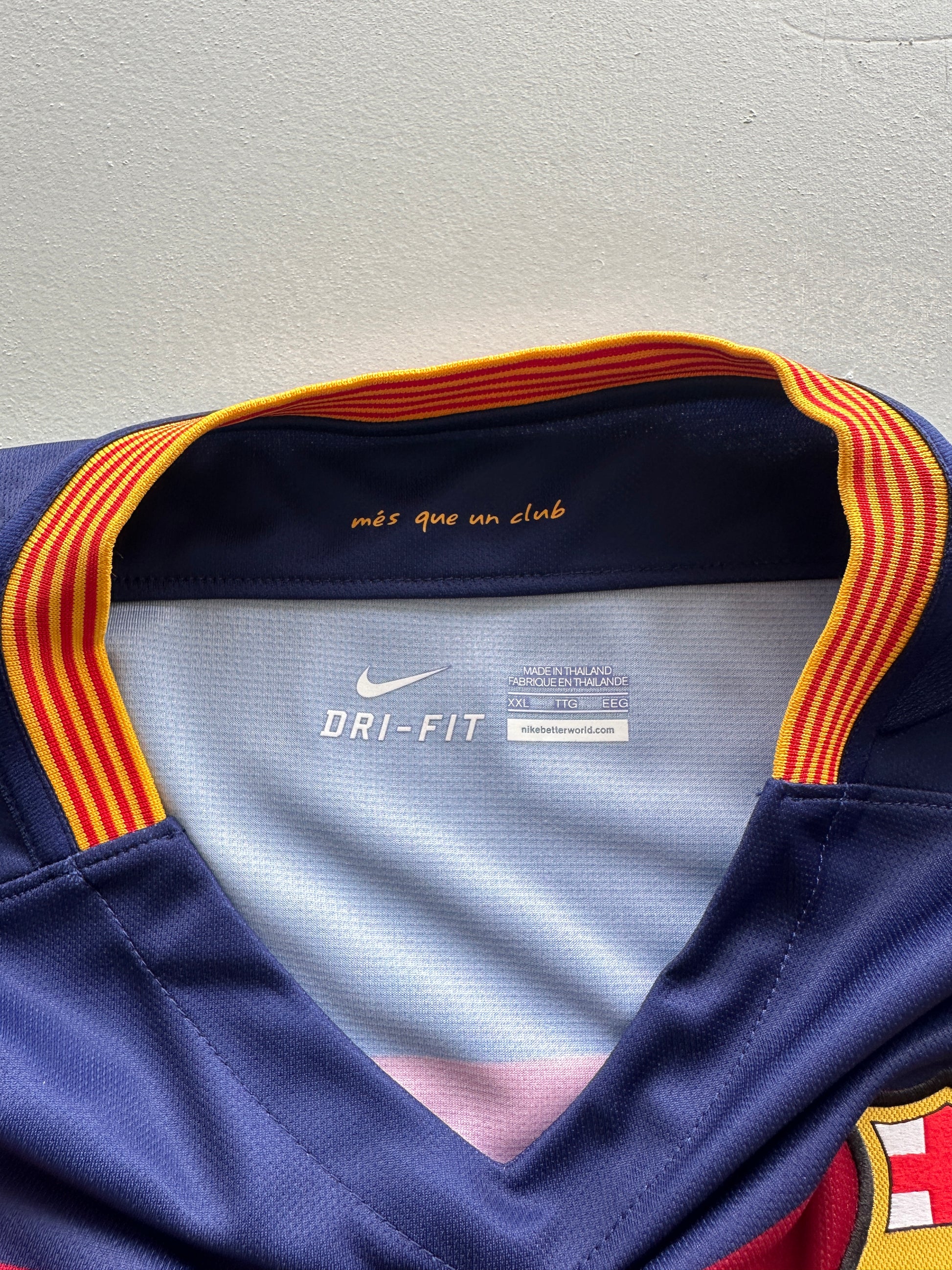 Nike FC Barcelona Qatar Airways 2015/16 Home Football Shirt - 2XL