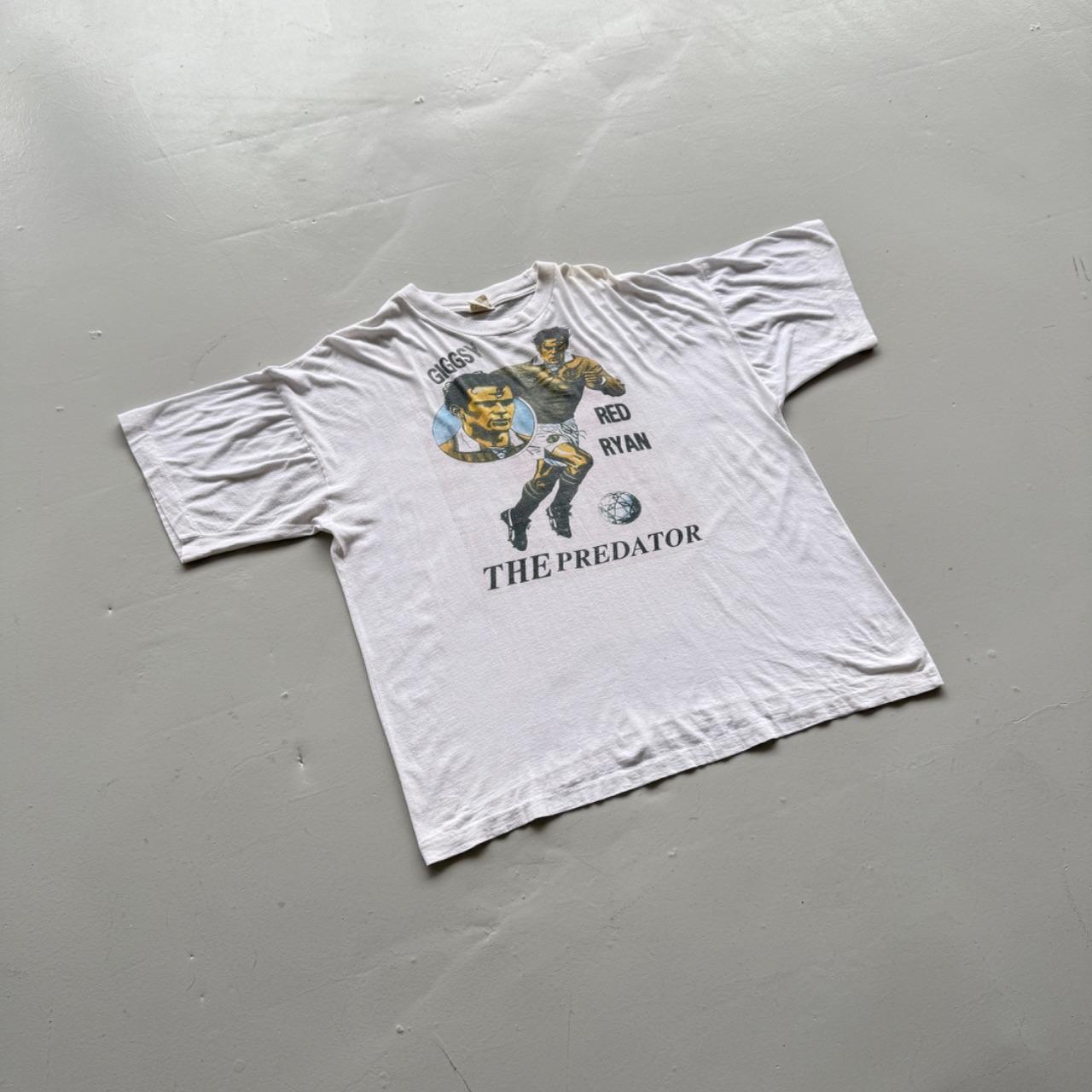 White Ryan Giggs 90s Vintage Manchester United Graphic T-Shirt - XXL