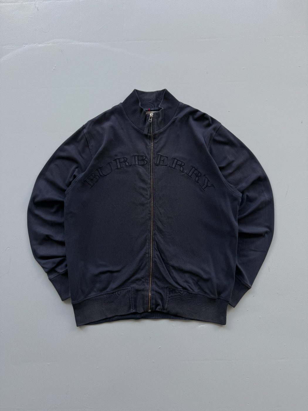 Burberry London Navy Full Zip Vintage Track Jacket - Large
