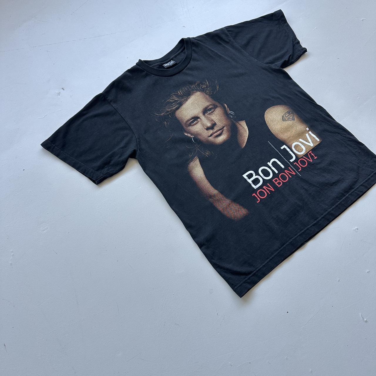 Bon Jovi Black 00s Vintage T-shirt - Large
