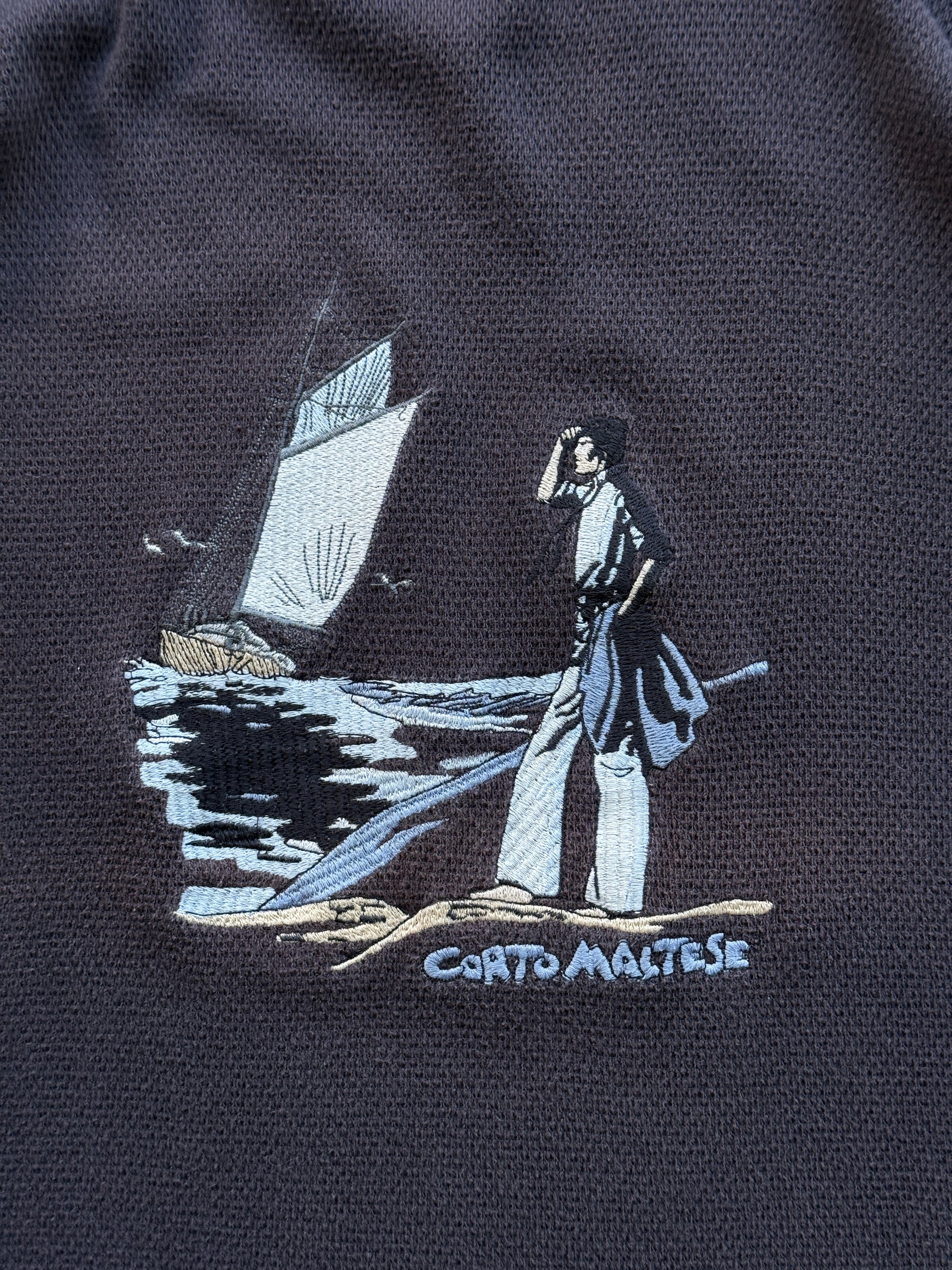 Faded Navy Blue Corto Maltese 00's Vintage Anime Sweatshirt Jumper - XL