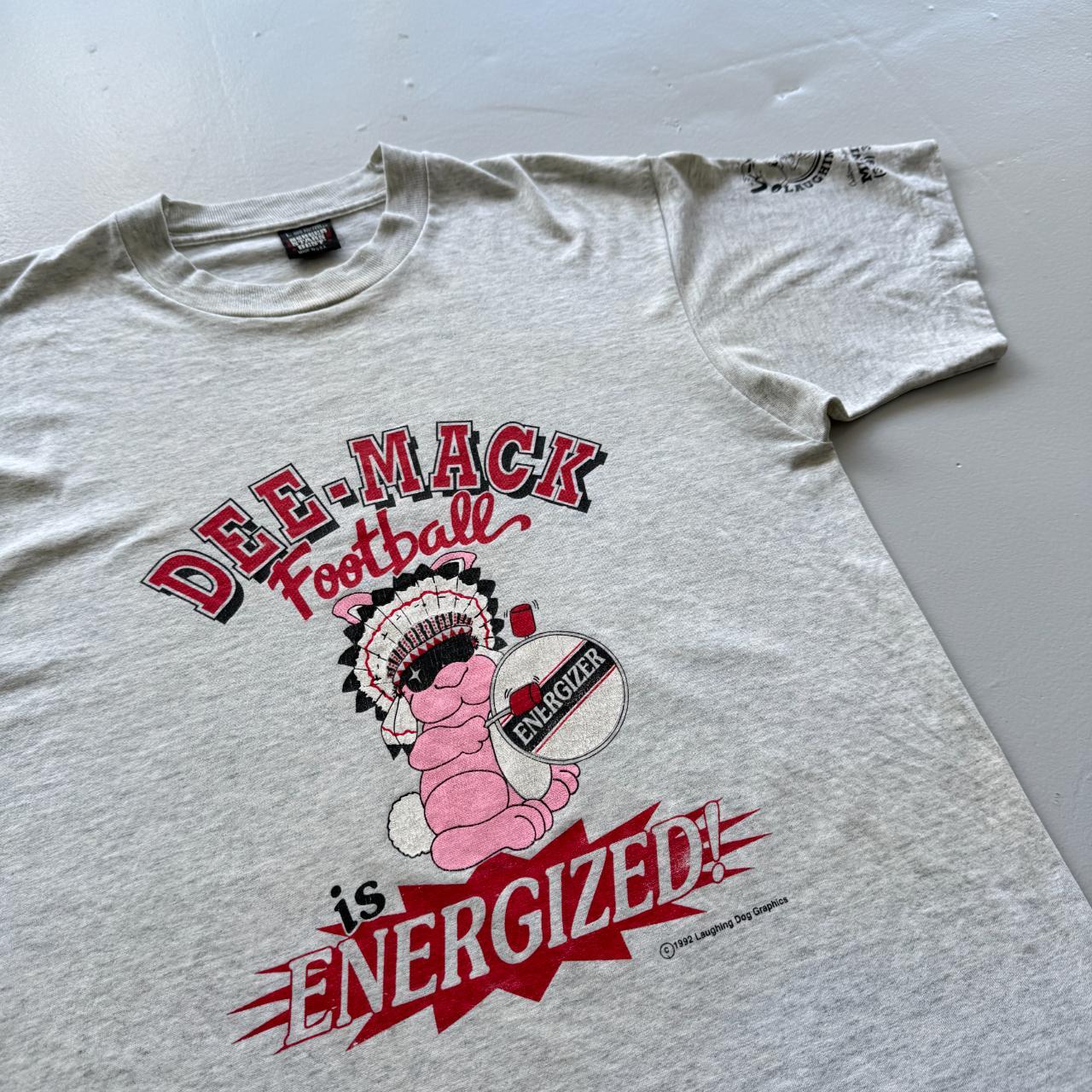 Grey Energized Football Vintage 90s T-shirt - Large