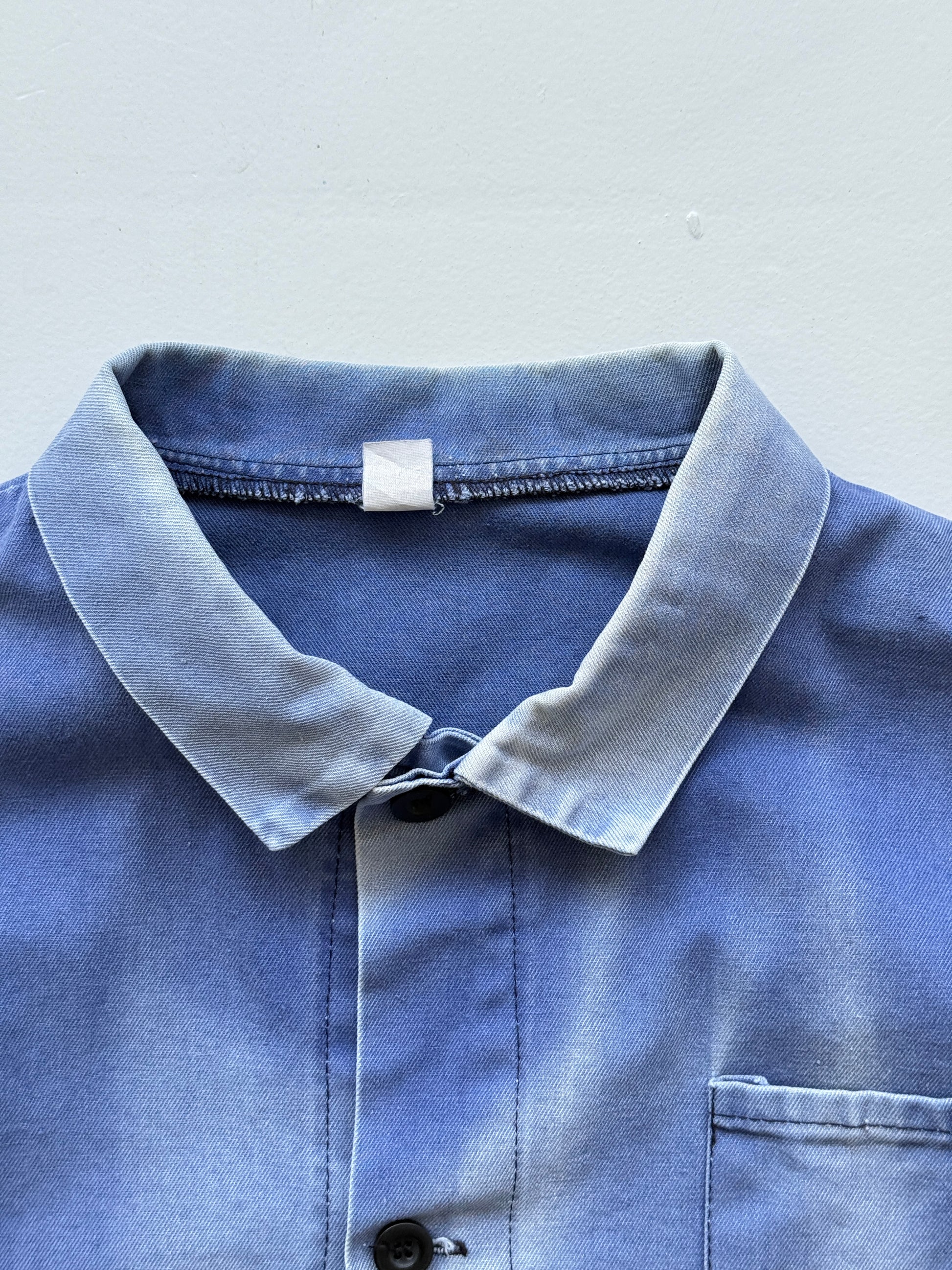 Blue French Chore Jacket 80's Vintage Workwear CH327 - Medium