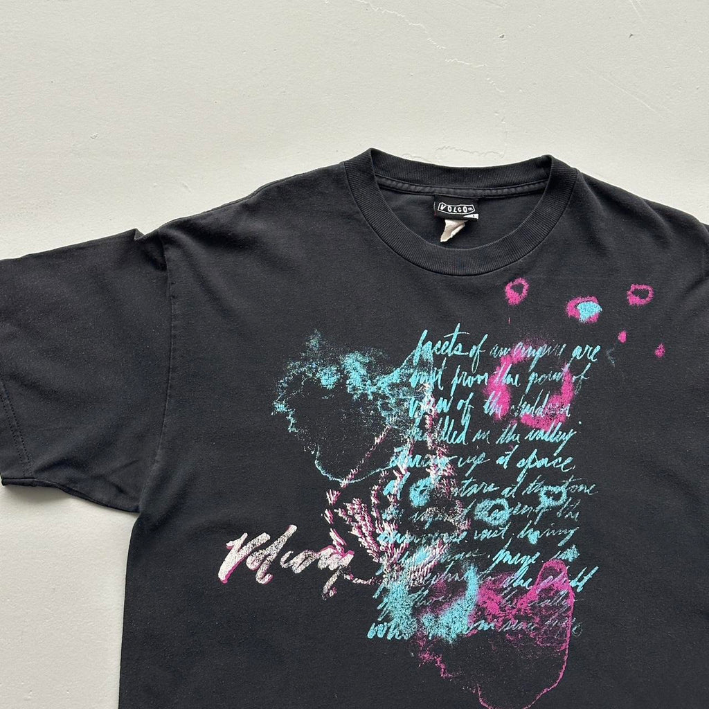Black Volcom Y2K 00s Vintage Graphic T-Shirt - Large