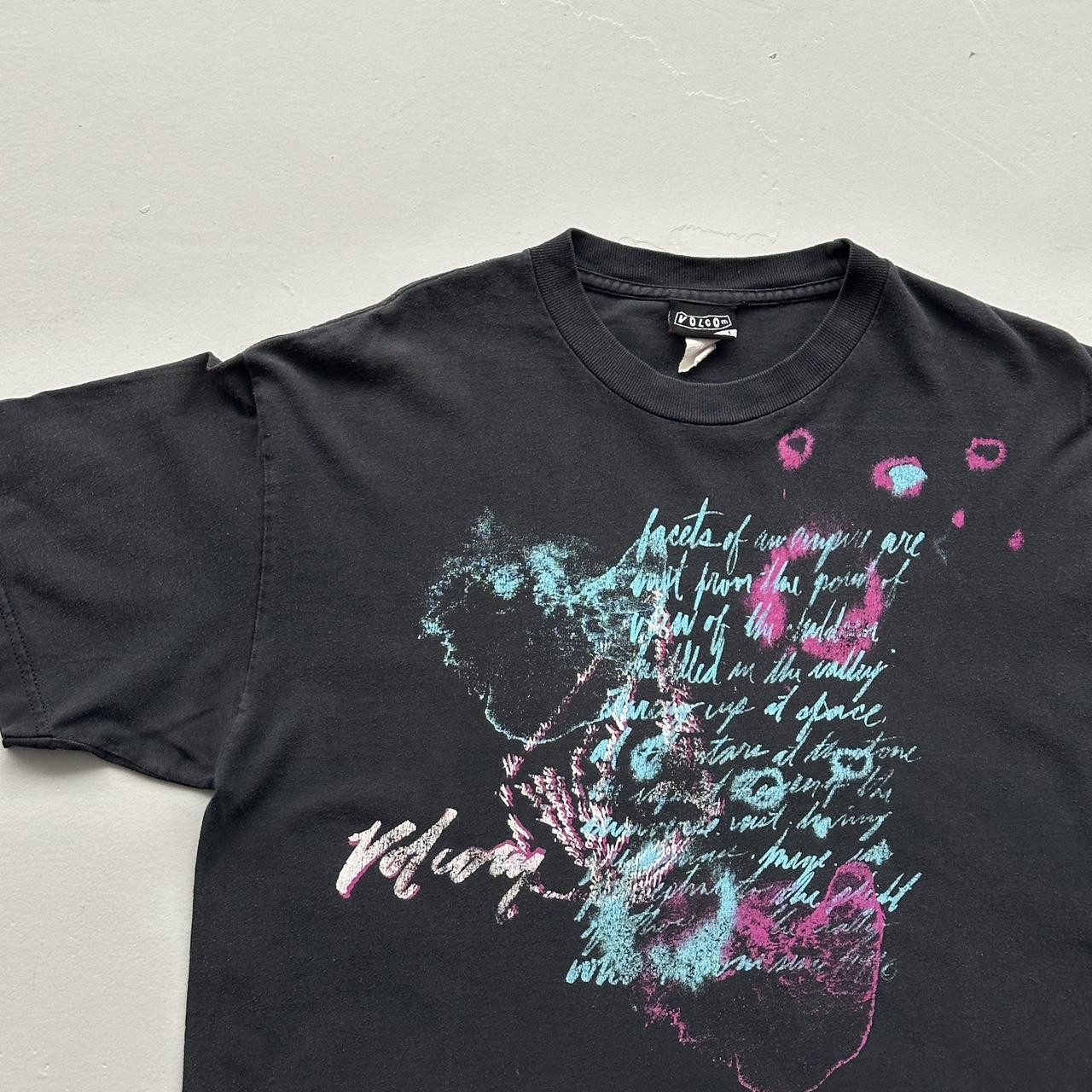 Black Volcom Y2K 00s Vintage Graphic T-Shirt - Large