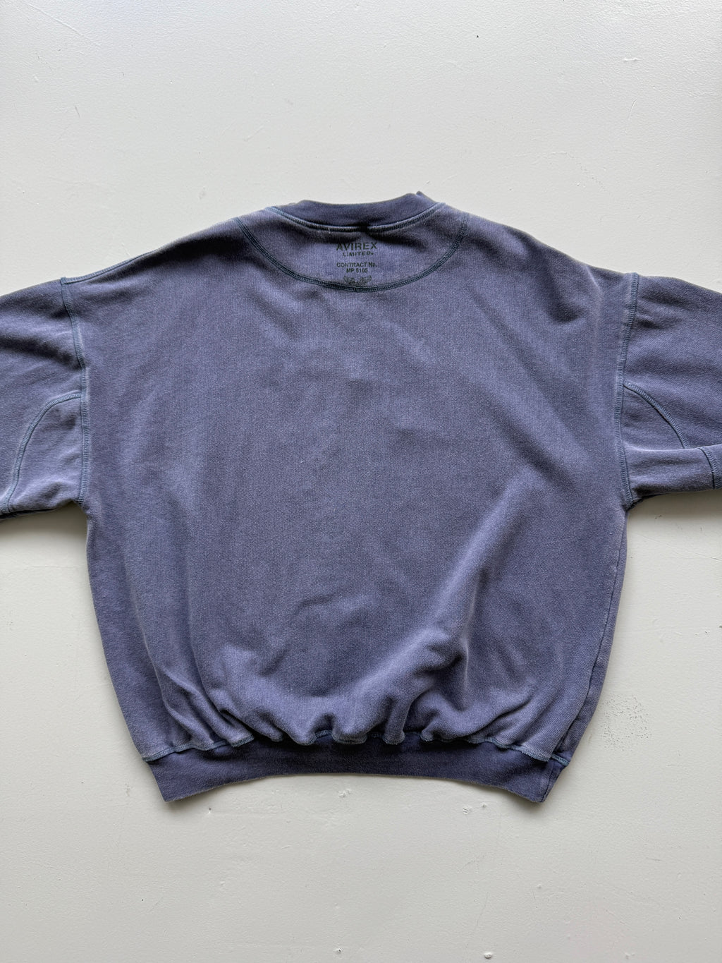 Light Blue / Purple Avirex 90's Vintage Graphic Sweatshirt Jumper - XL