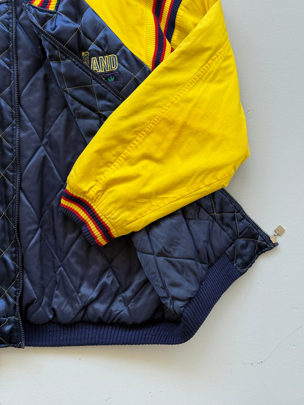 Umbro Scotland SFA 90's Vintage Quilted Bomber Jacket - XL
