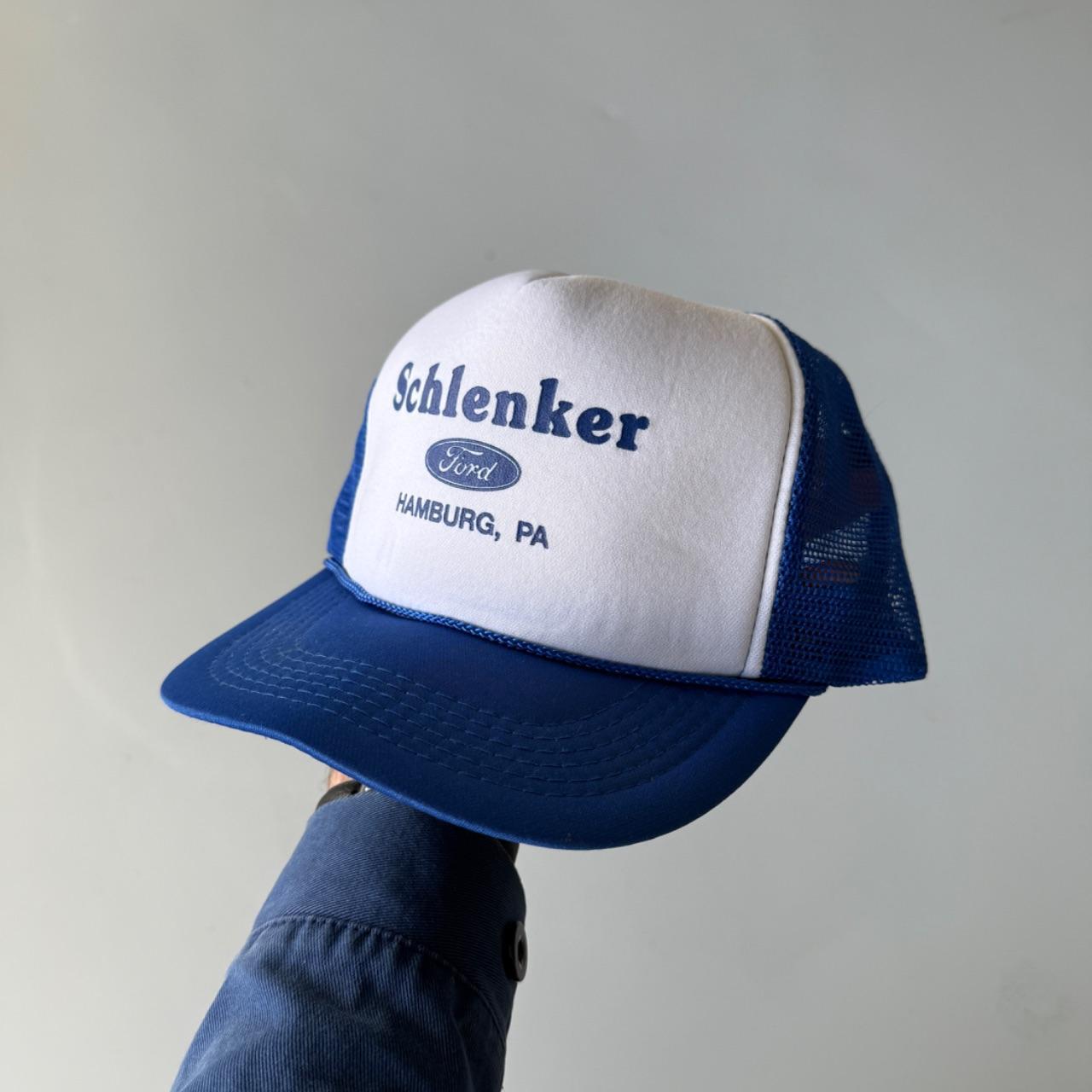 Blue Schlenker Ford Vintage SnapBack Foam and Mesh Trucker Cap