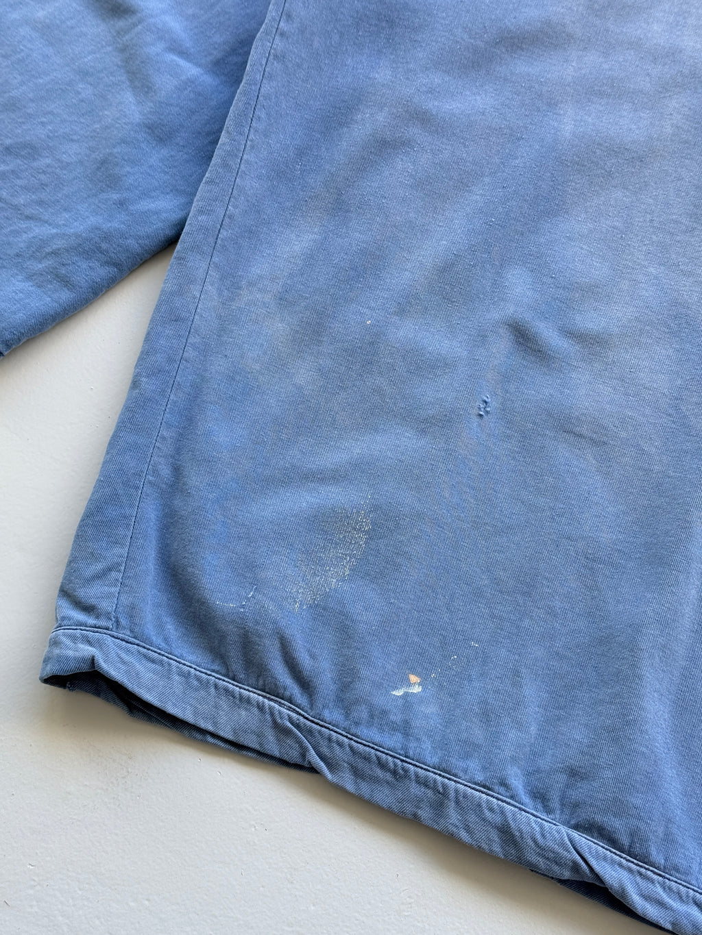 Thrashed Faded Blue French Chore Jacket 70's Vintage Workwear CH175 - XL