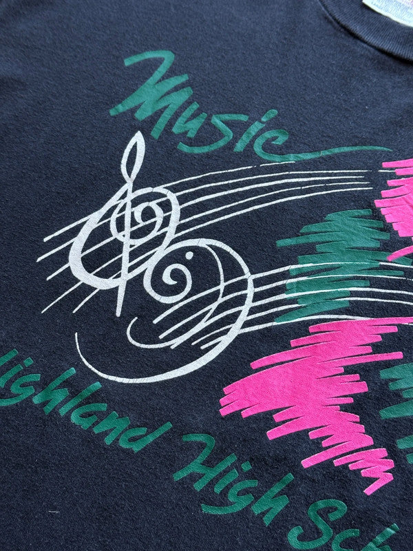Black High School Music Vintage 90's Graphic T-shirt - Large