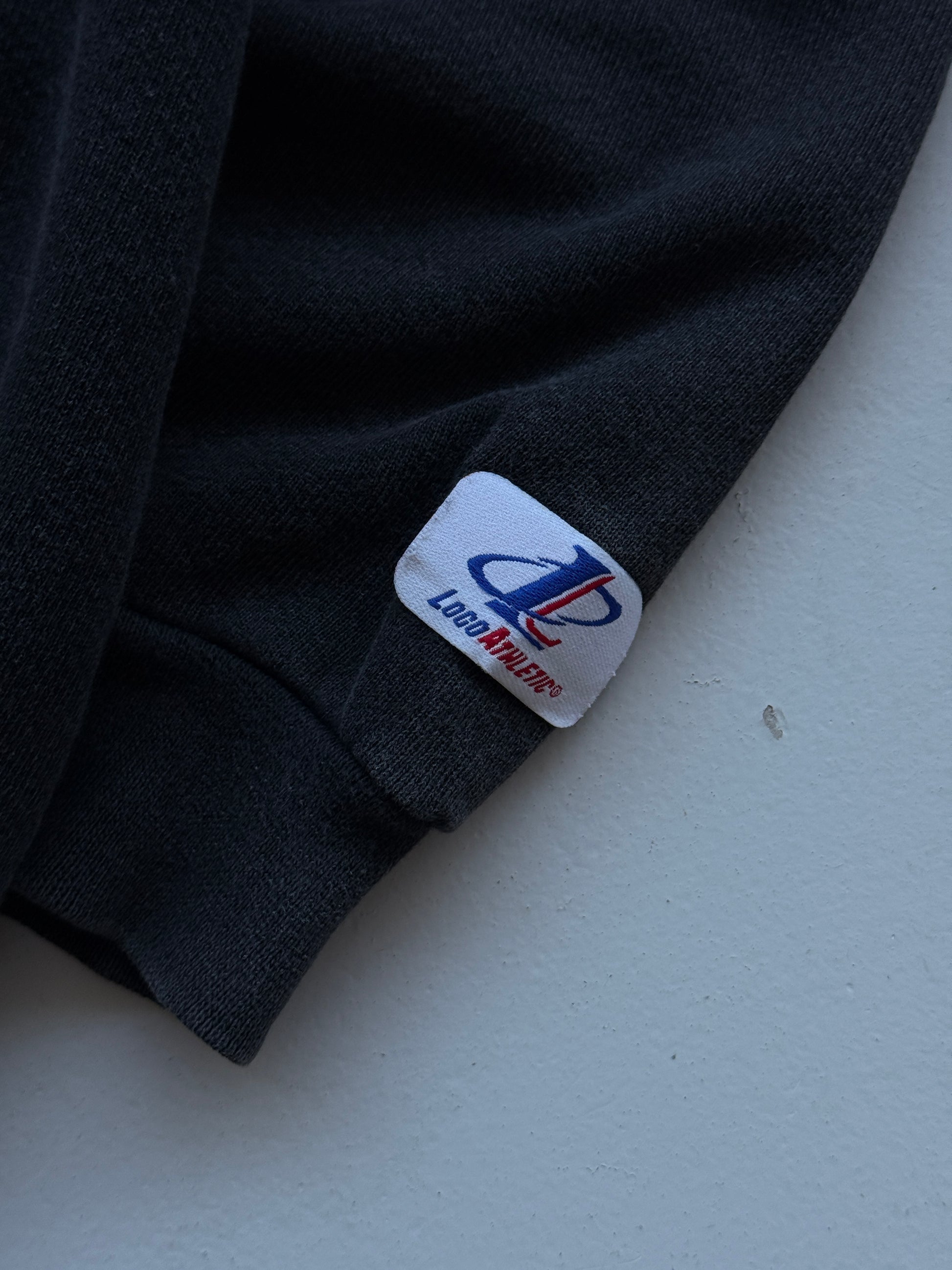 Faded Black Pittsburgh Steelers 90's Vintage Graphic Sweatshirt - Medium