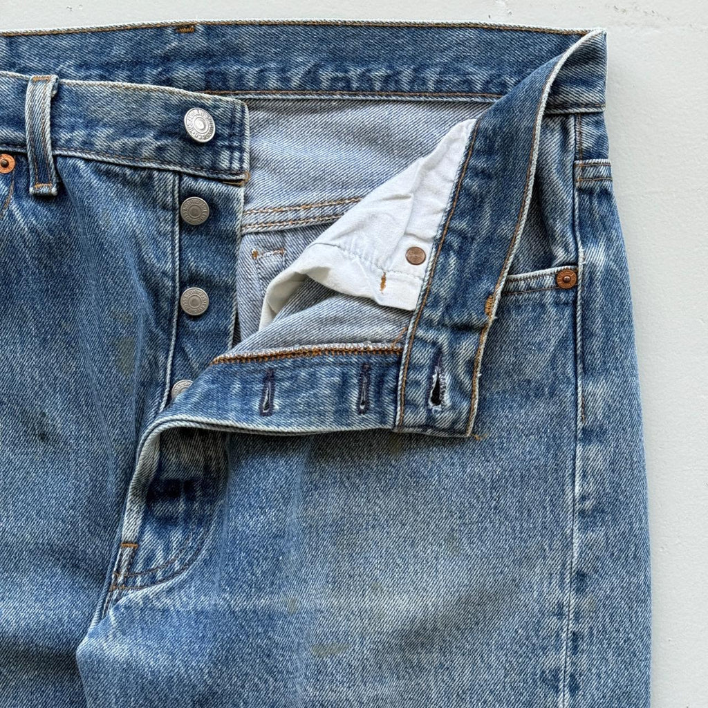 Blue Levi's Denim 501 90's Vintage Jeans - 31” x 32”