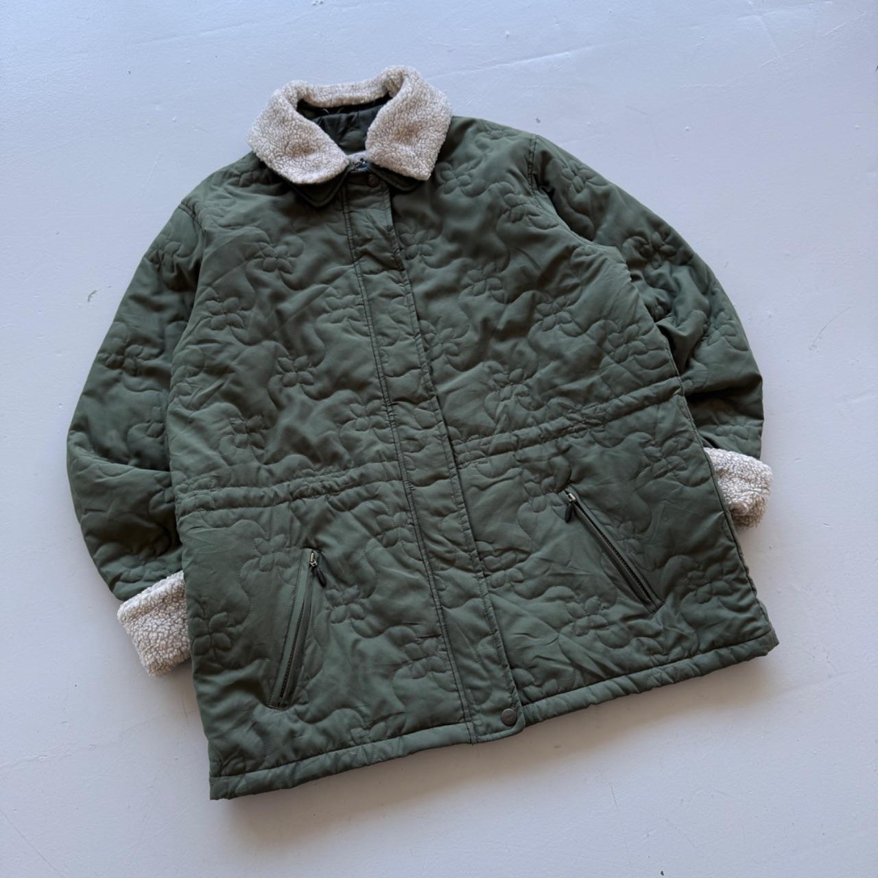 Green Northern Reflections 00’s Vintage Quilted Puffer - Large