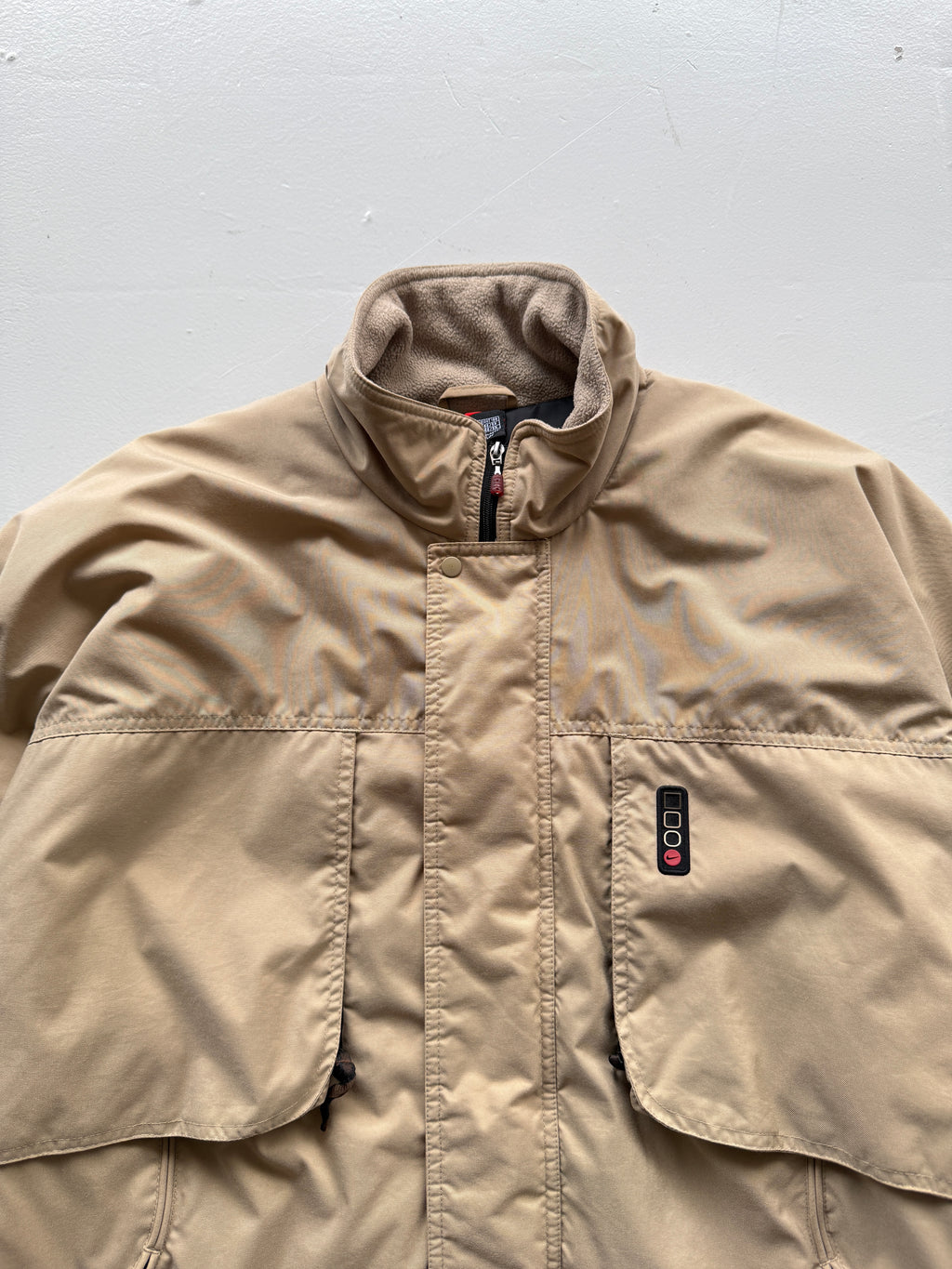 Beige Nike 00's Vintage Puffer Winter Jacket - XL