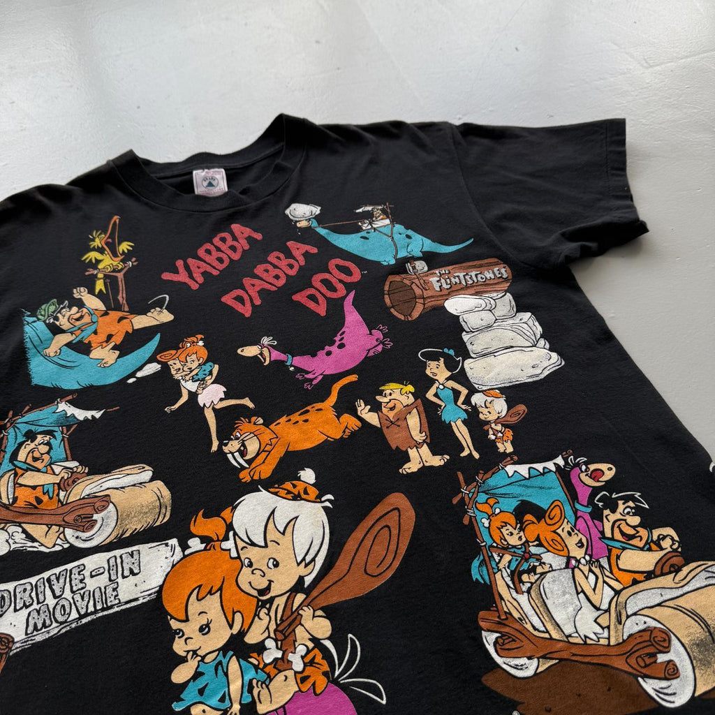 Black 1994 The Flintstones Yabba Dabba Do Rare Vintage 90's Band T-shirt - Large
