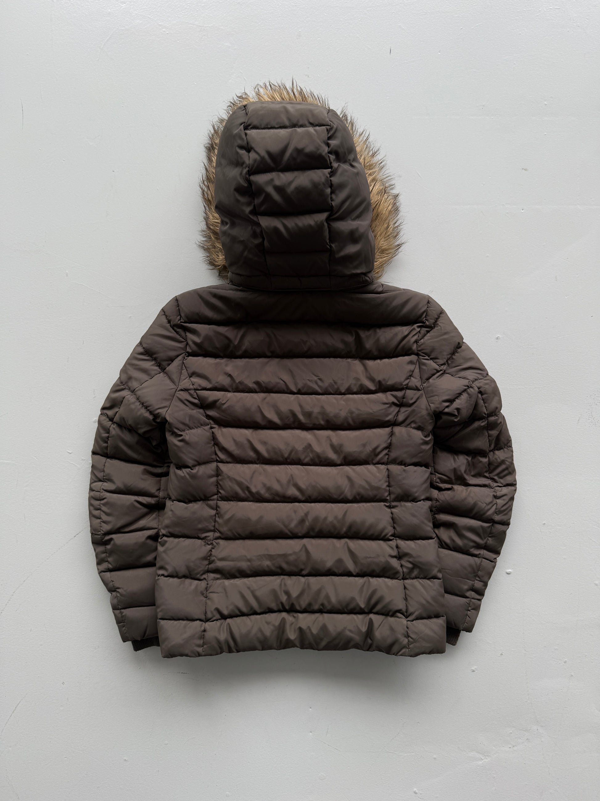 Brown Tommy Hilfiger 00's Vintage Y2K Insulated Puffer Jacket - Small