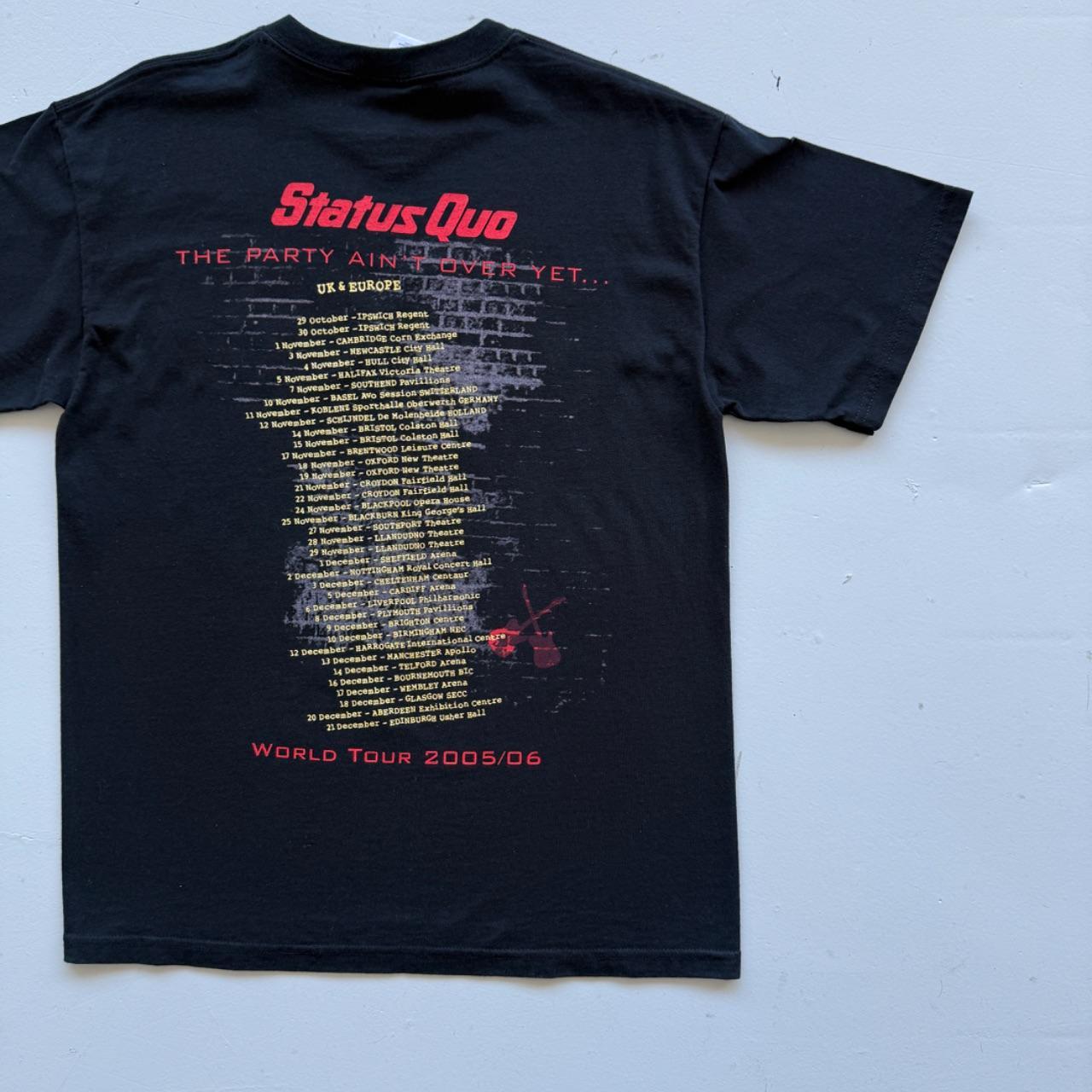 Black Status Quo 00s Vintage Graphic Band T-shirt - Medium