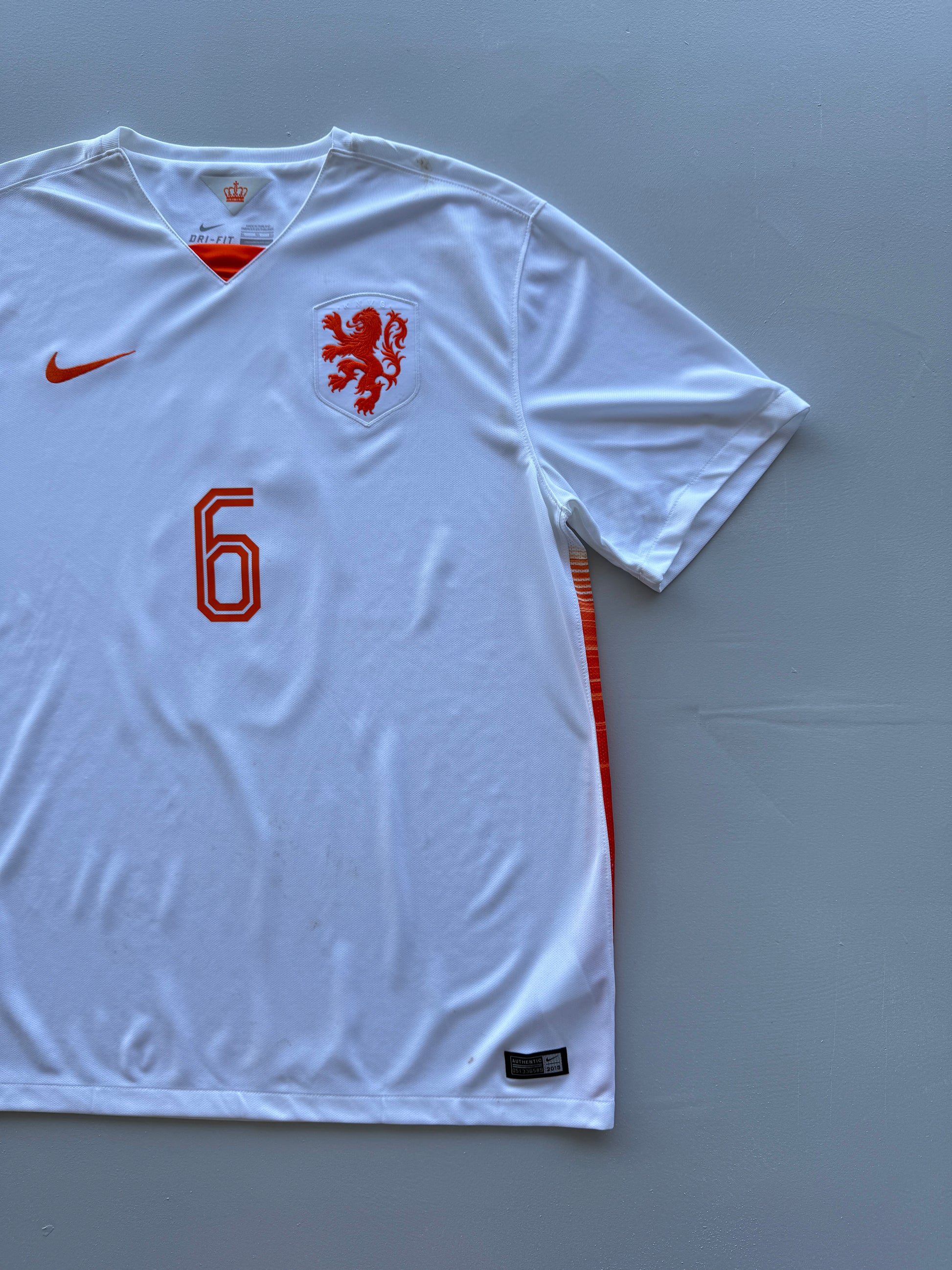 Nike Netherlands De Jong 2015 Away Vintage Football Shirt #6 - XL