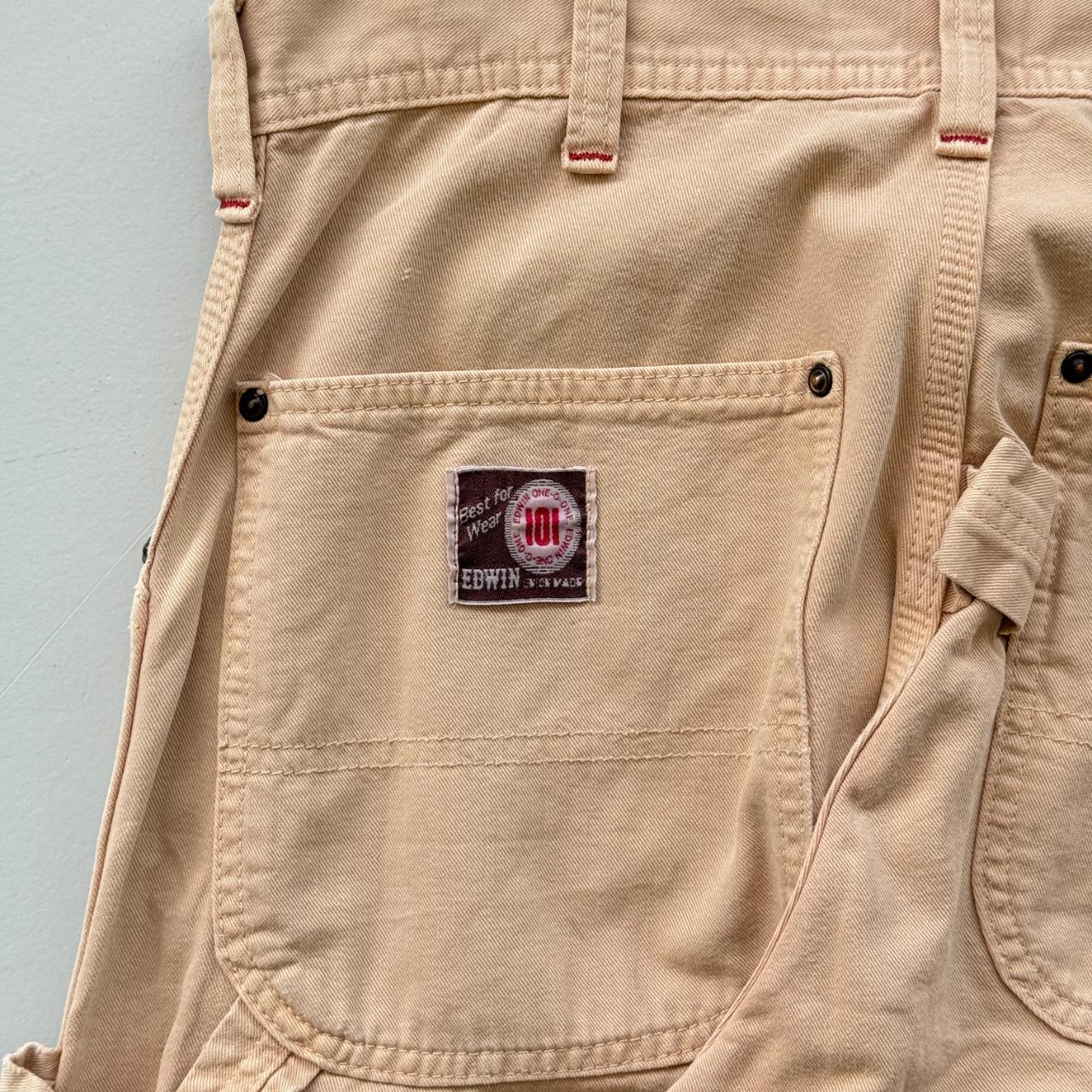 Cream Edwin 101 Canvas Carpenter 90's Vintage Pants - 28” x 29”