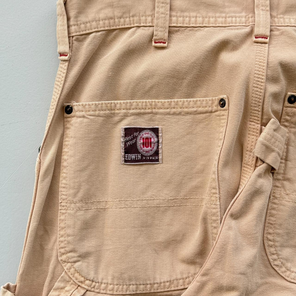 Cream Edwin 101 Canvas Carpenter 90's Vintage Pants - 28” x 29”