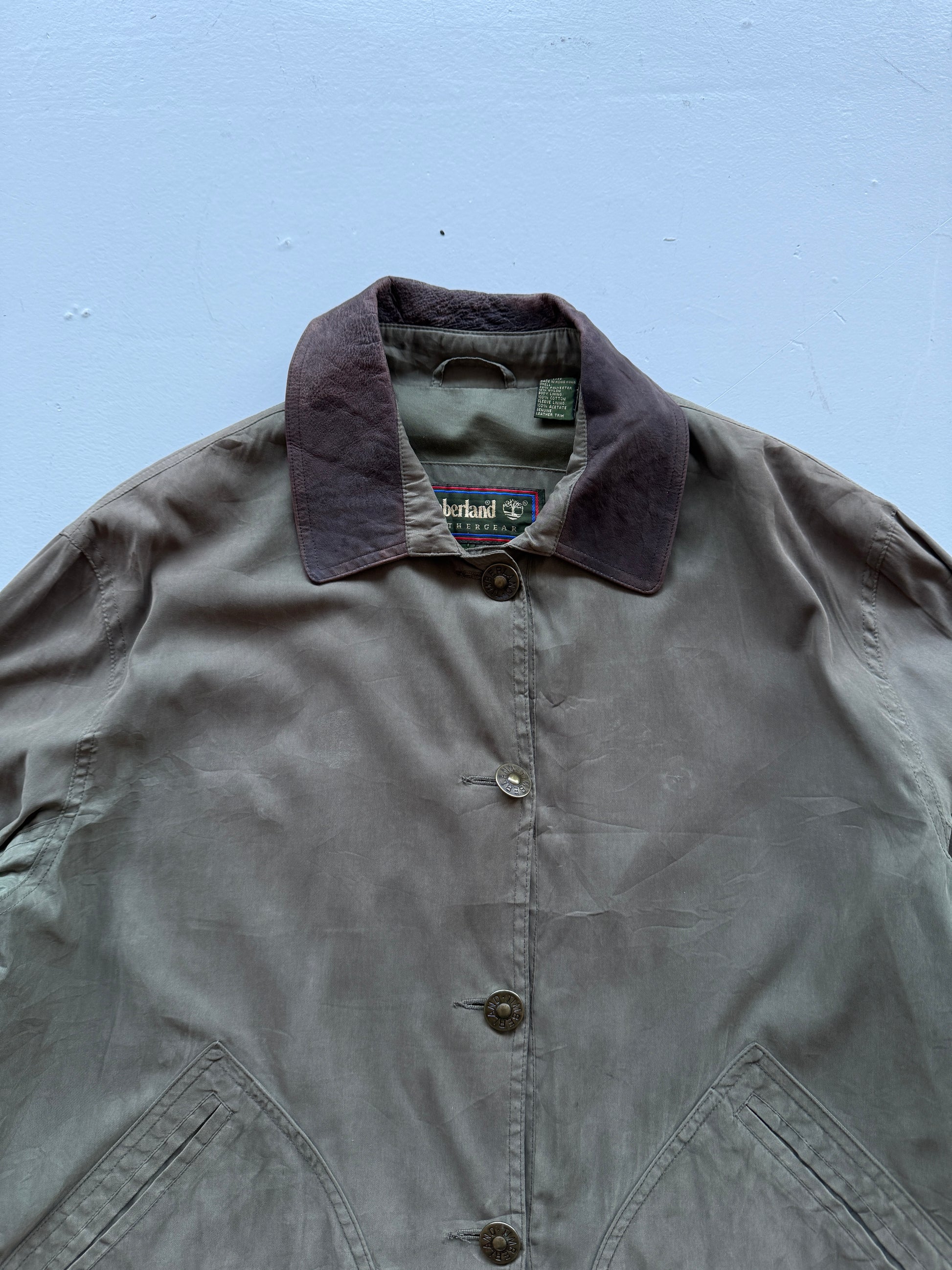 Green Timberland 00's Vintage Overcoat Barn Jacket - Medium