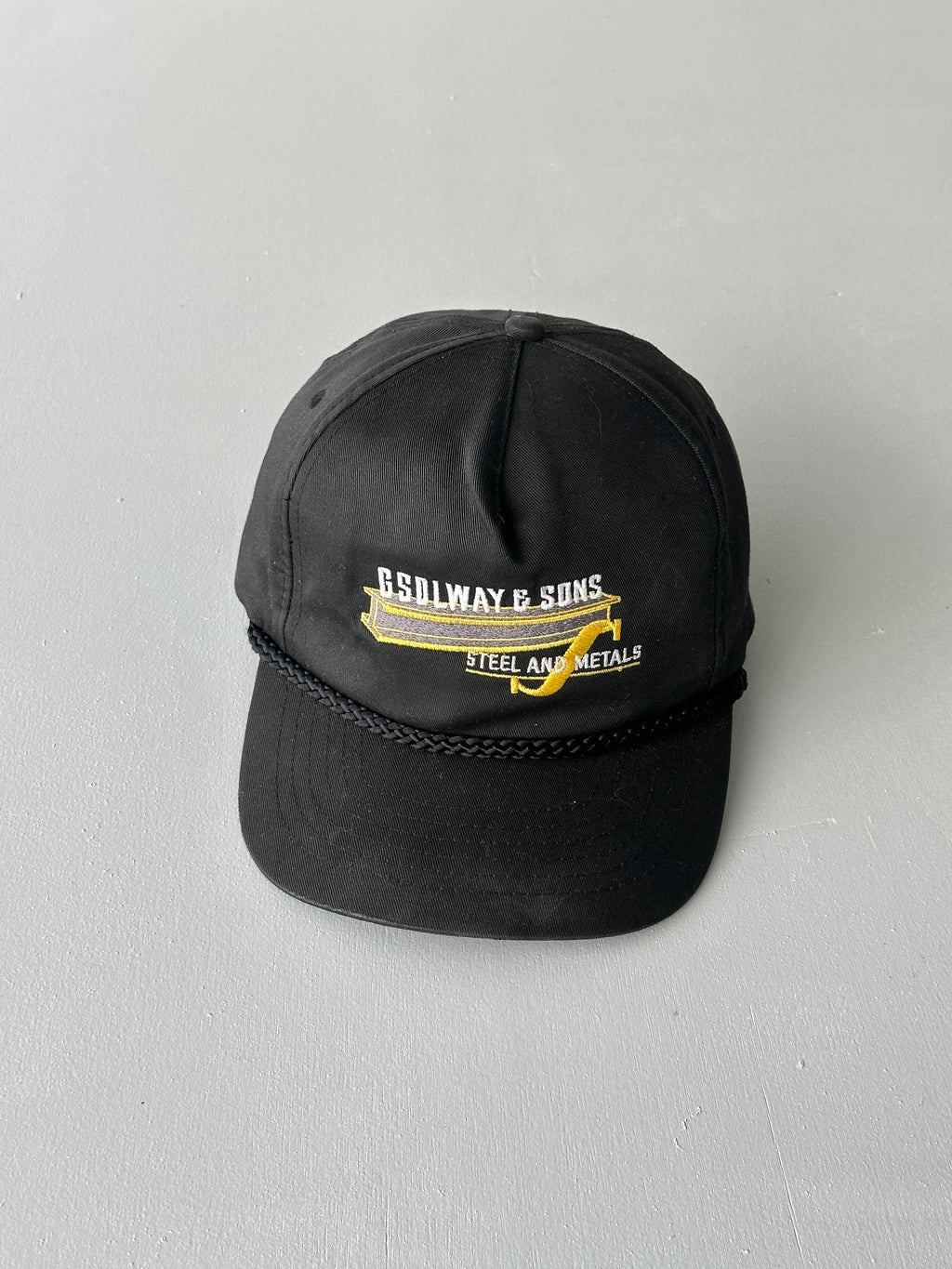 Black Steel and Metal 90's Vintage SnapBack Trucker Cap