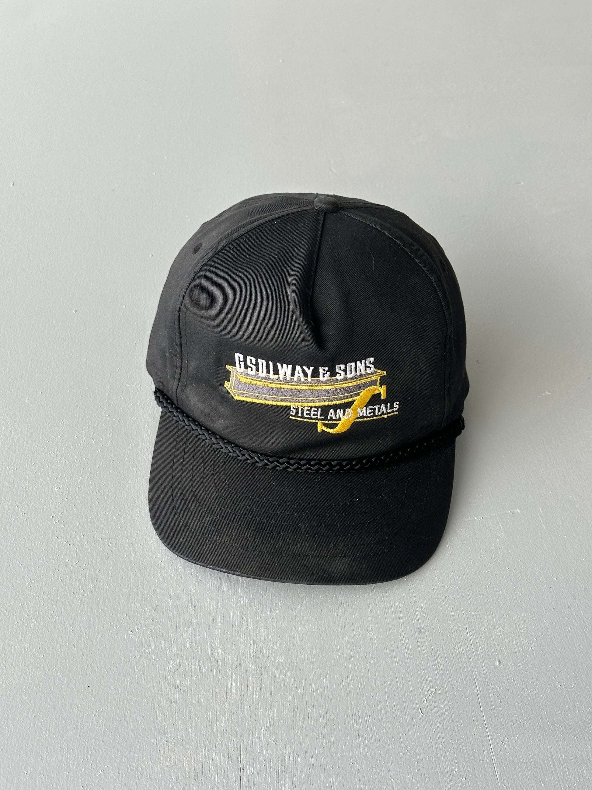 Black Steel and Metal 90's Vintage SnapBack Trucker Cap