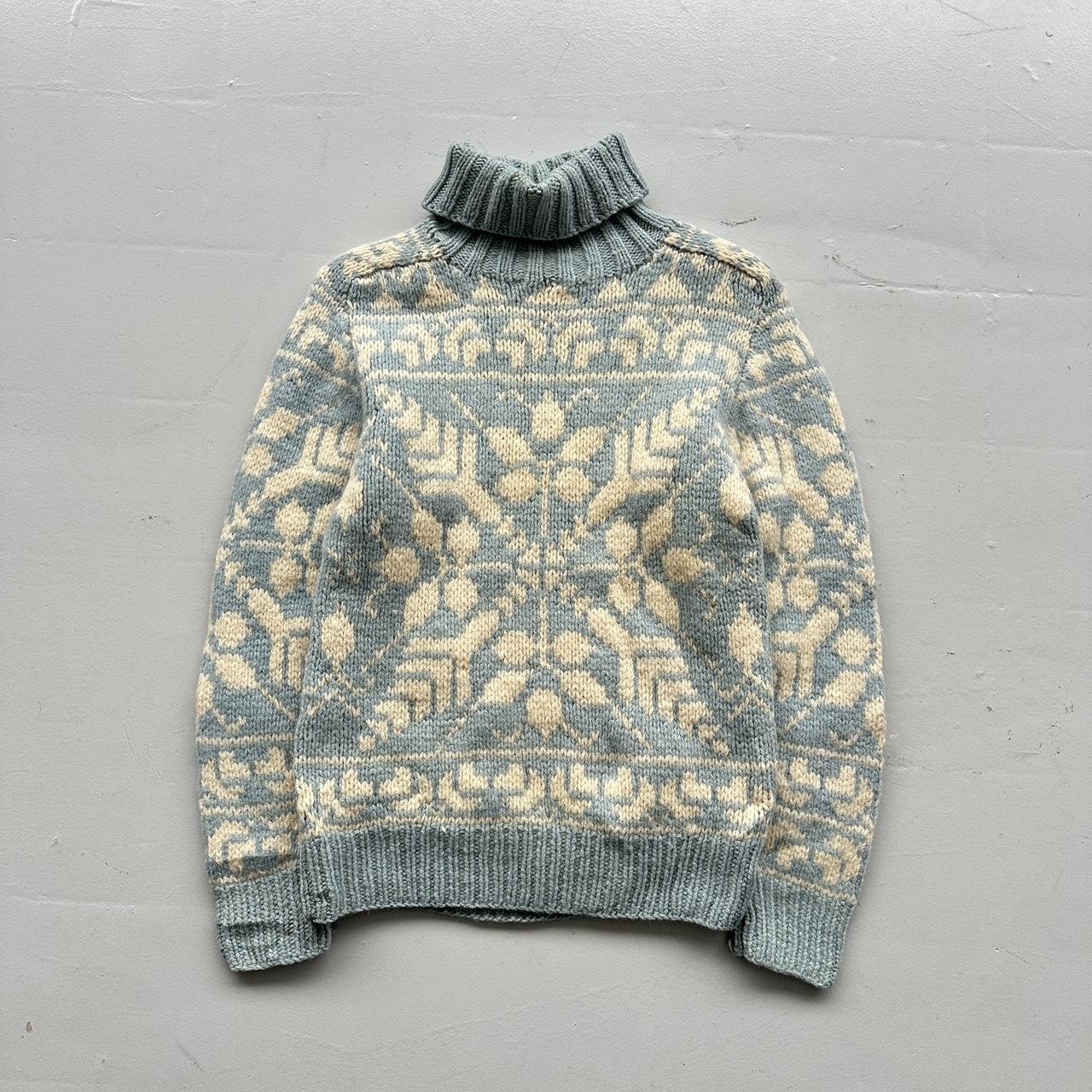 Eddie Bauer 90’s Vintage Geometric Knit Jumper - Small 8/10