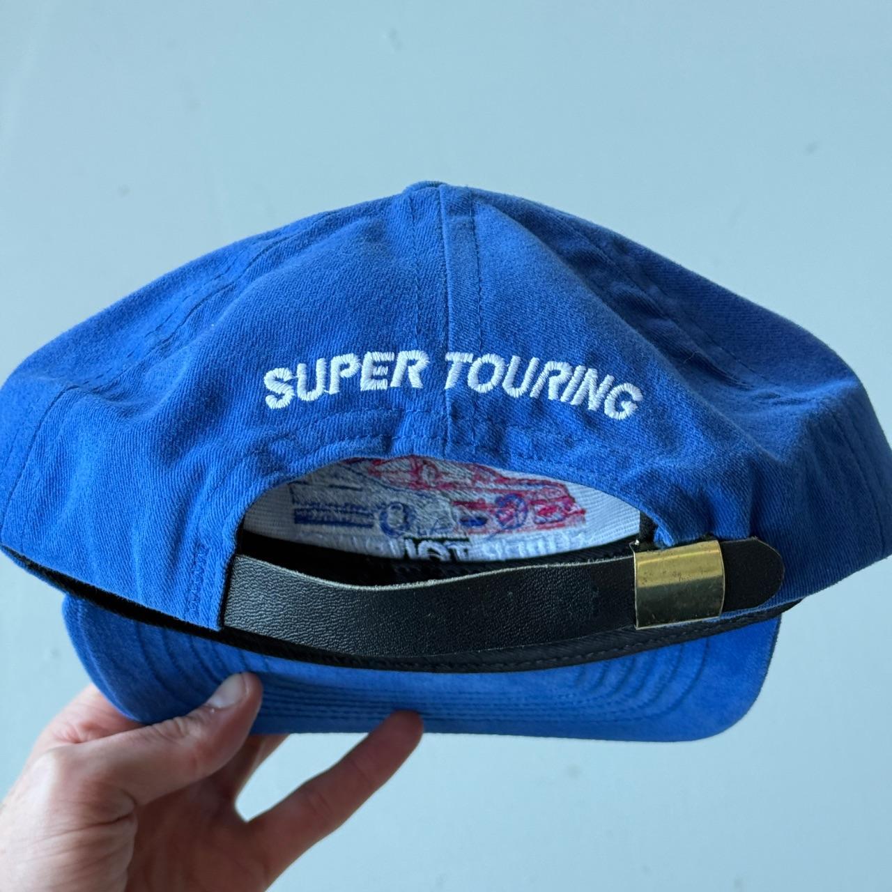 Blue Super Touring Vintage Leather Strap Cap