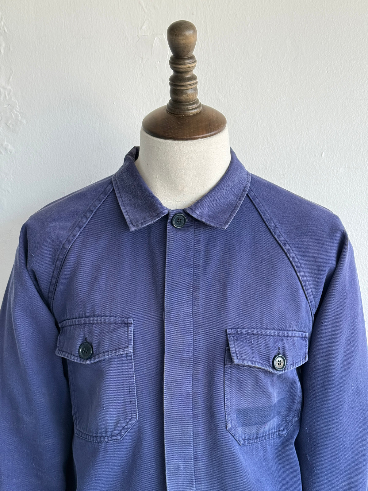 Blue French Vintage Workwear Chore Jacket CH484 - XS