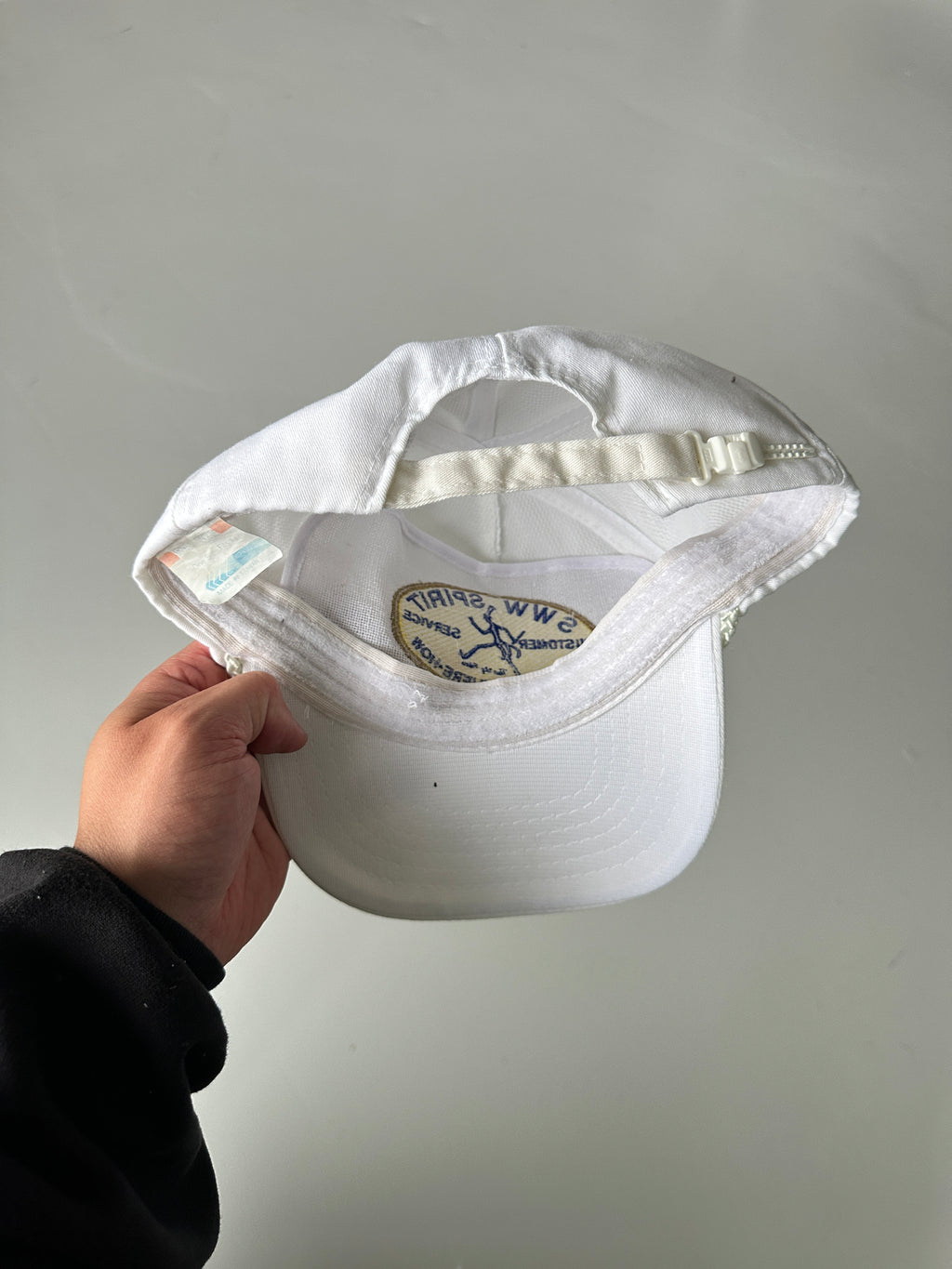 White SWW Spirit Customer Service 90's Vintage SnapBack Trucker Cap