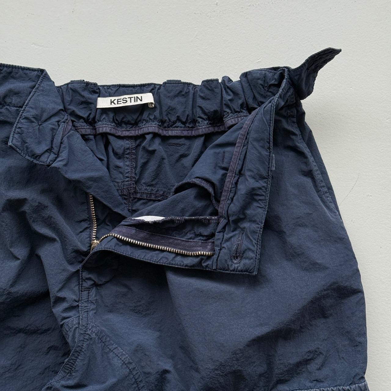 Navy Blue Kestin Luss Pant Modern Nylon Cargo Trousers - W28 x L29