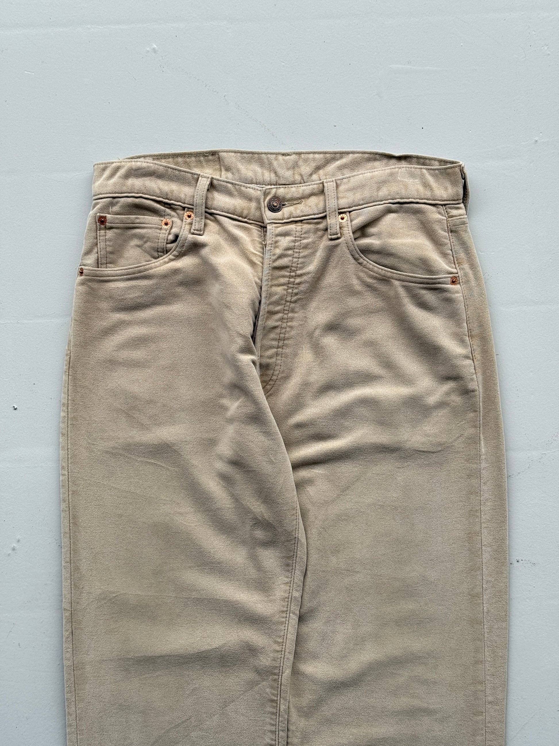 Cream Levis 00's Vintage Type 551 Trousers - W32 x L33