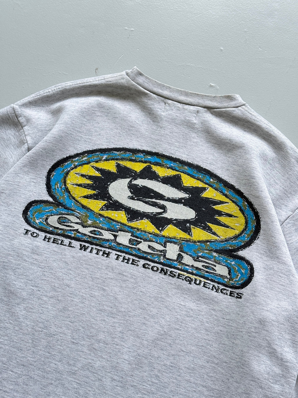 Gotcha Surf 'To Hell With The Consequences' 90's Vintage Sweatshirt - Medium