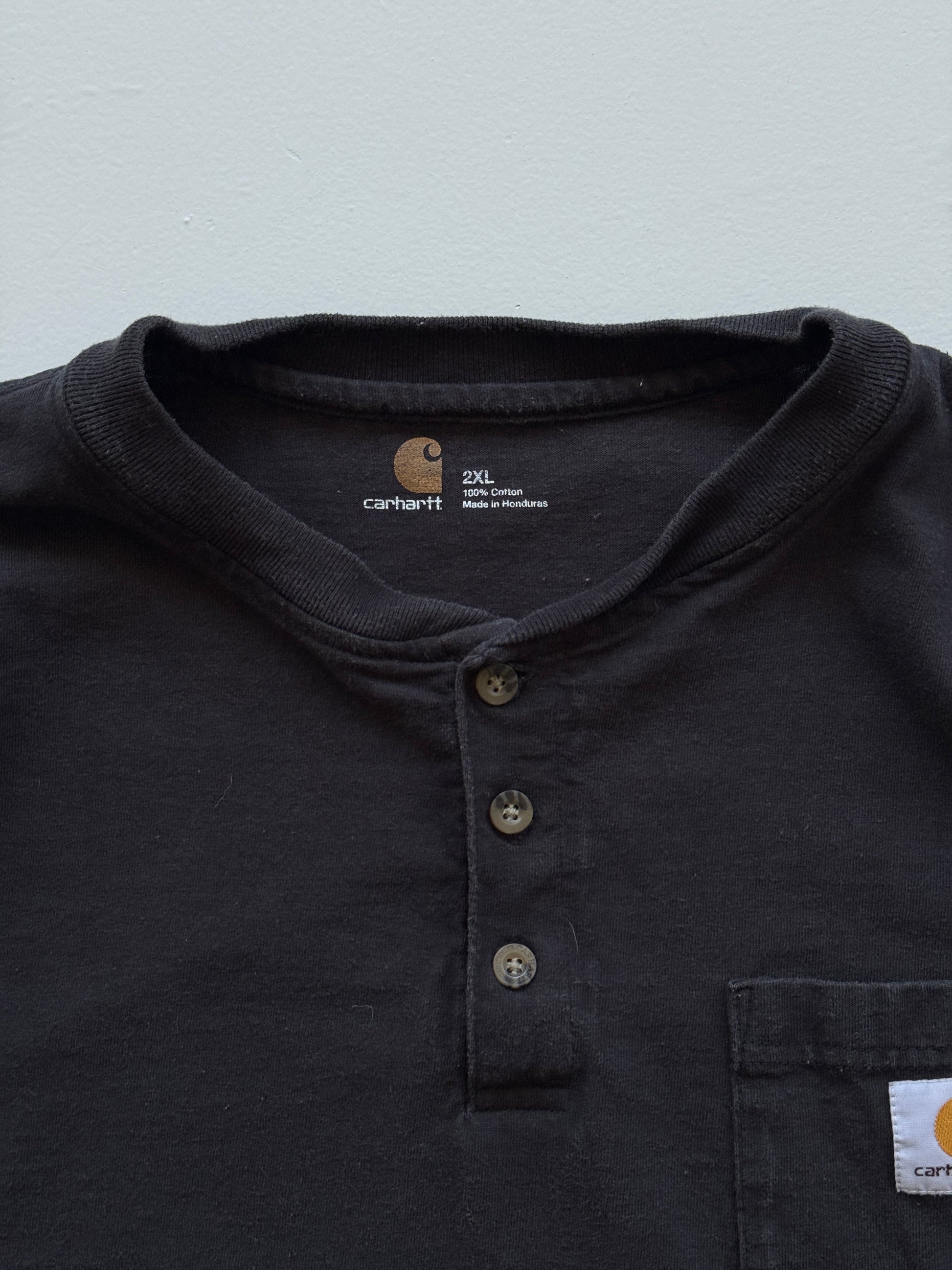 Carhartt Pocket Henley Vintage Long Sleeve T-Shirt - 2XL