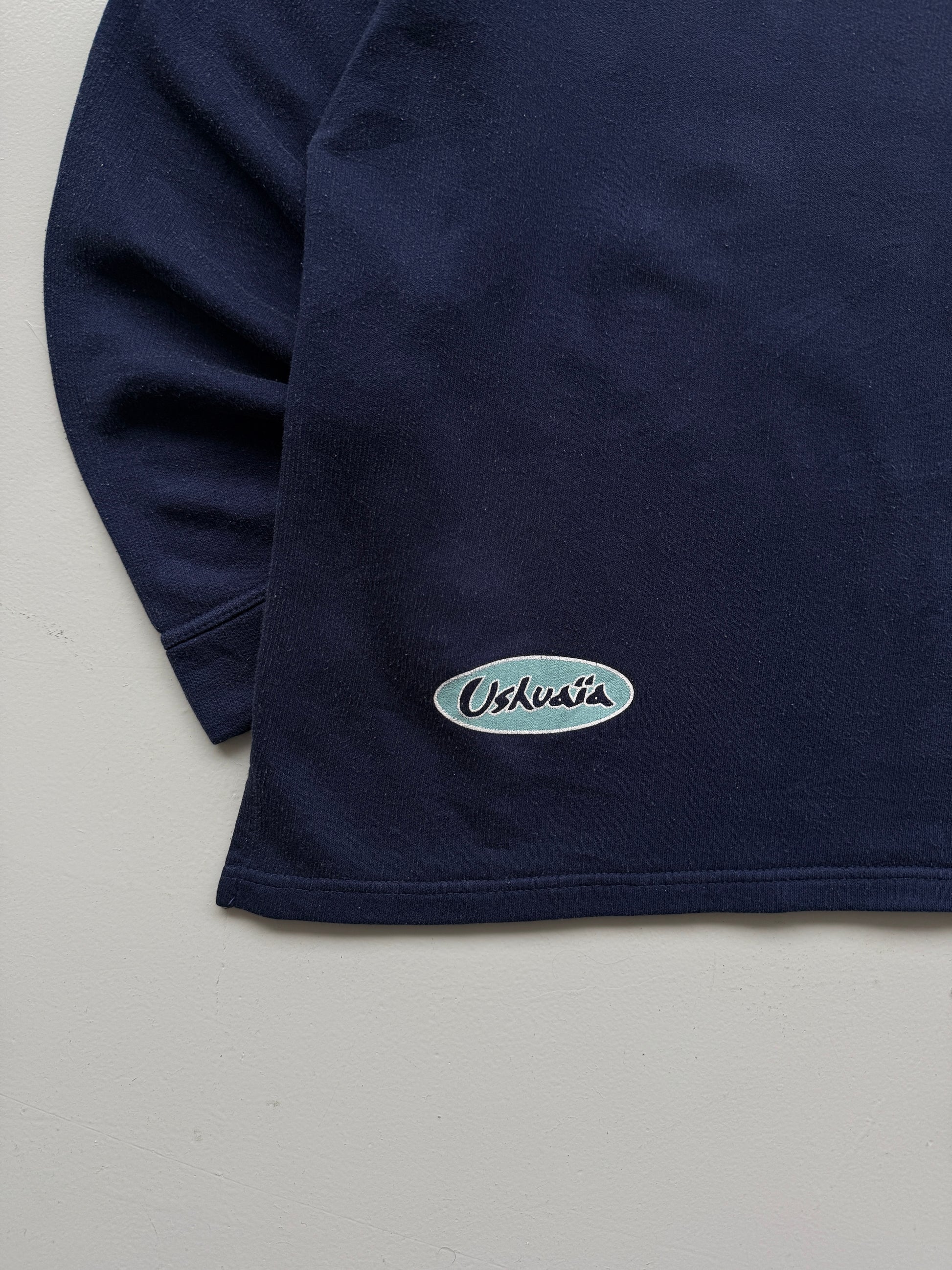 Navy Blue Ushuaia 90's Vintage Surfer Graphic Sweatshirt Jumper - Large