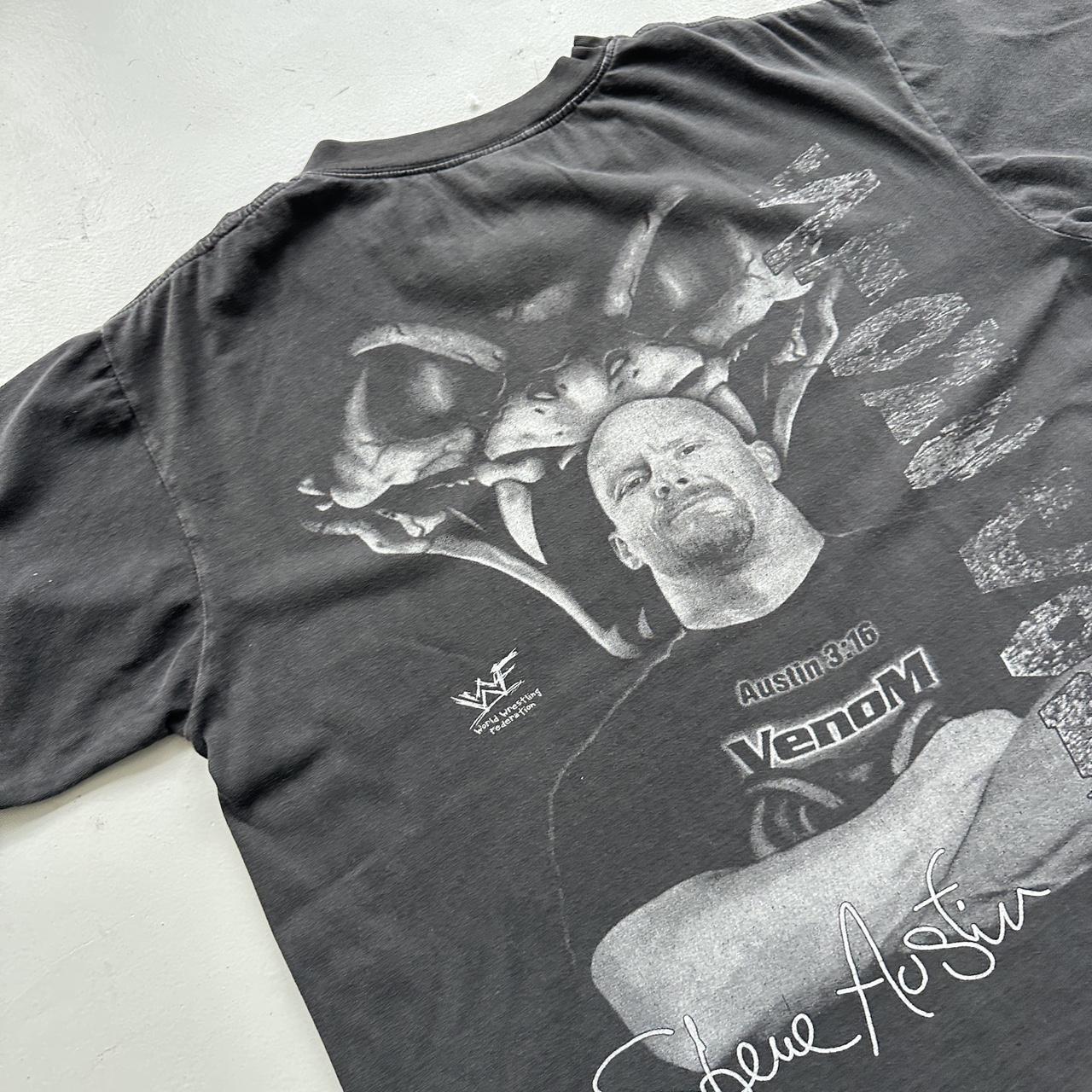 Black WWF Stone Cold Steve Austin Vintage Graphic T-Shirt - Large/XL Boxy