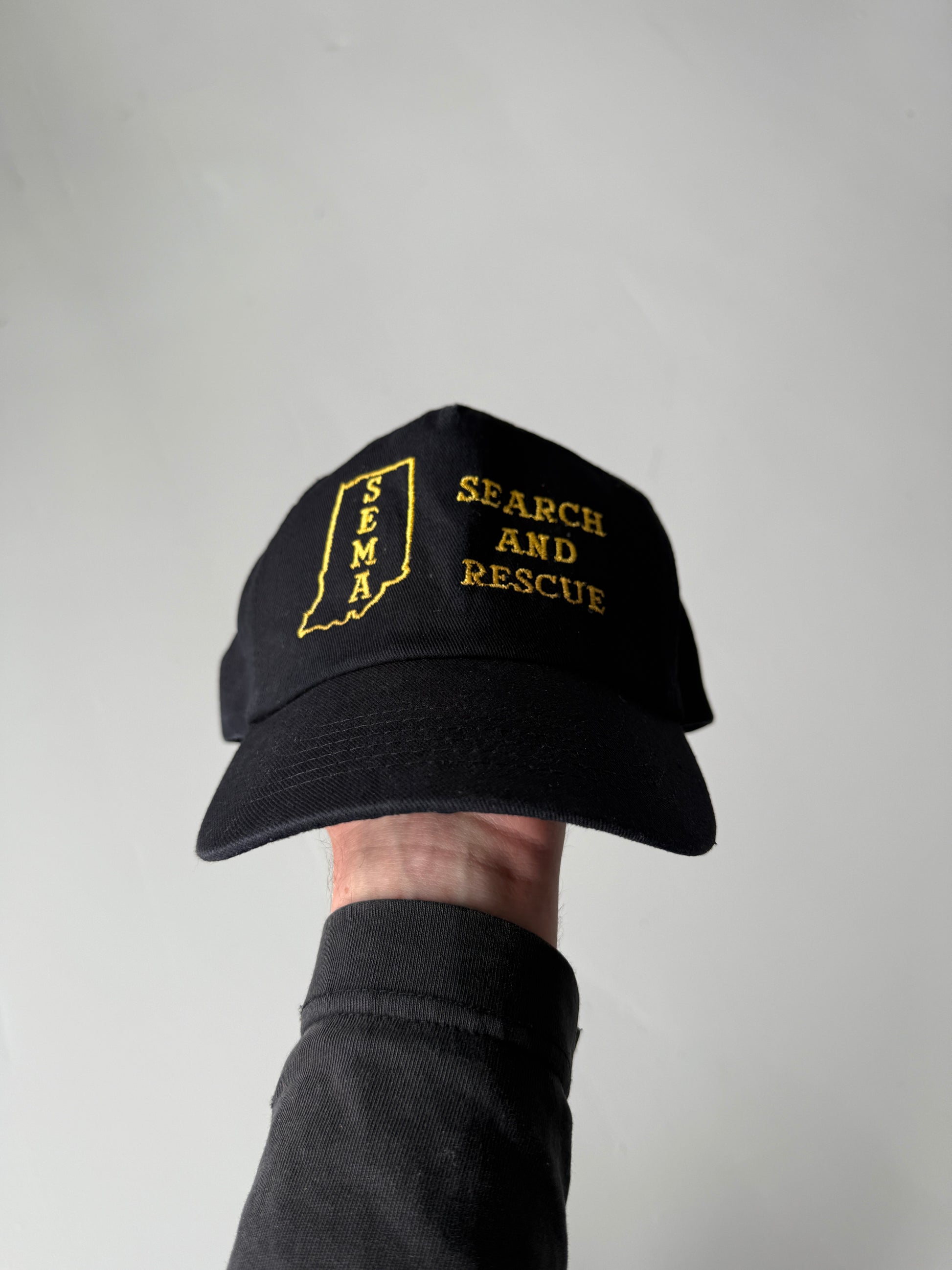 Black Search and Rescue Vintage Cotton SnapBack Trucker Cap