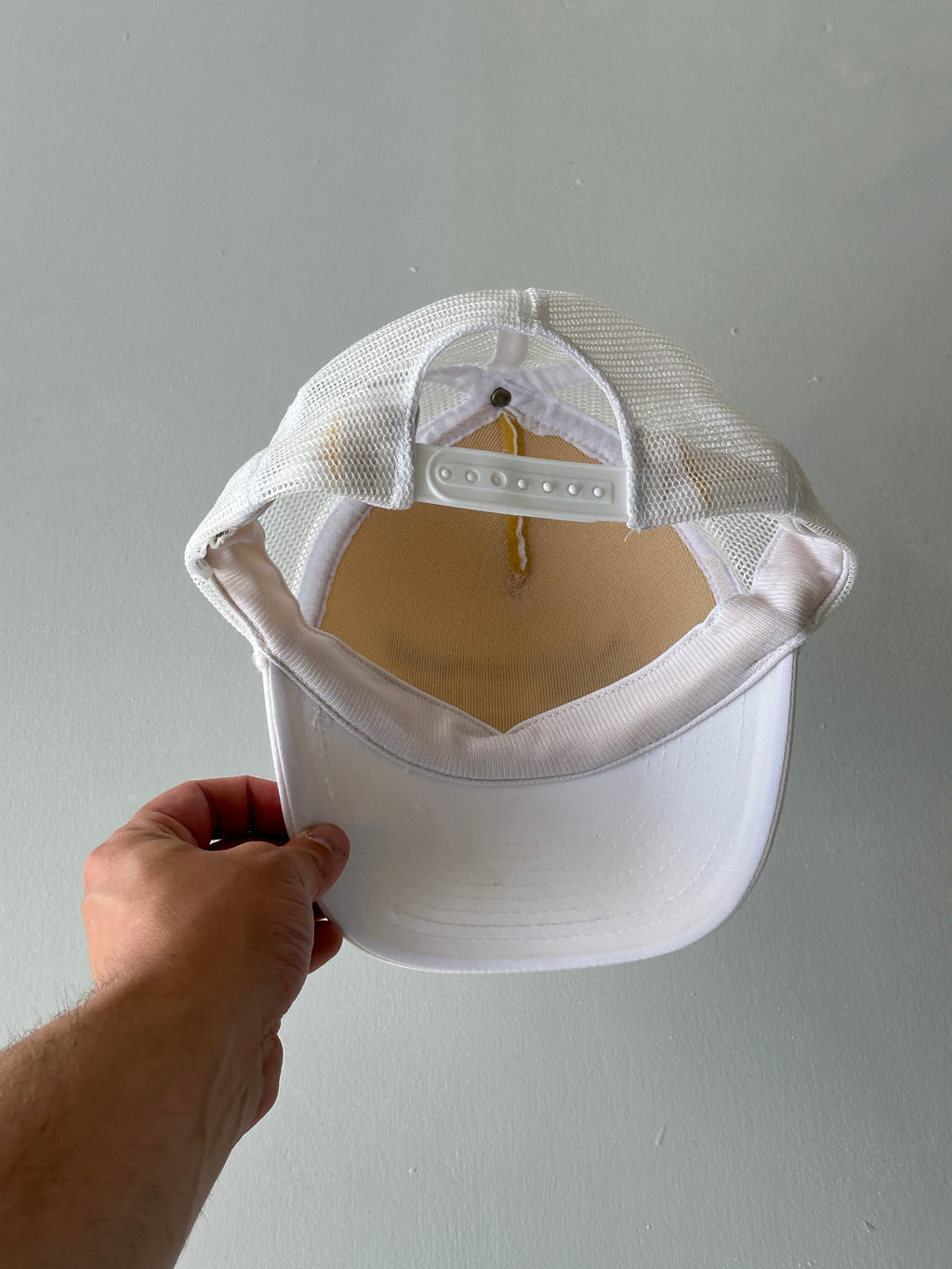 White Forrest Painting 90's Vintage Foam and Mesh SnapBack Trucker Cap