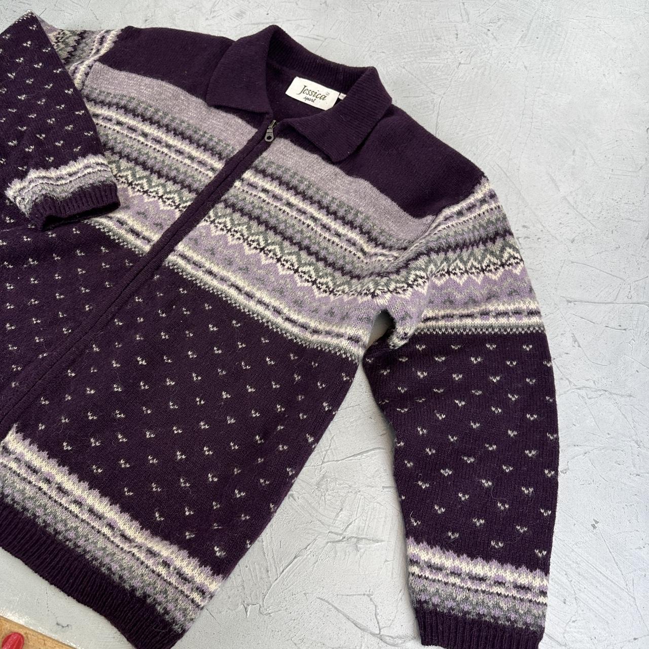 Jessica Shetland Wool 90's Knitted Sweatshirt - Medium