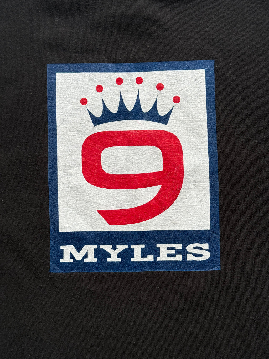 Black Myles 9 90's Vintage Single Stitch Graphic T-Shirt - XL