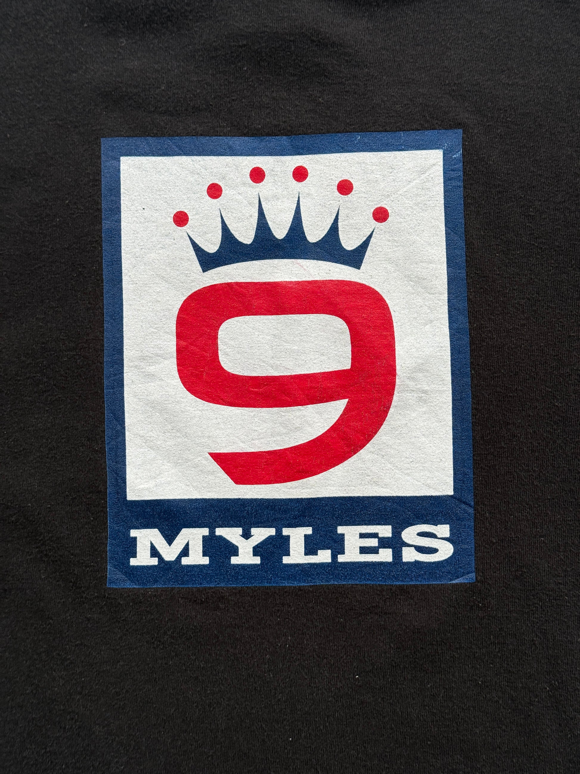Black Myles 9 90's Vintage Single Stitch Graphic T-Shirt - XL