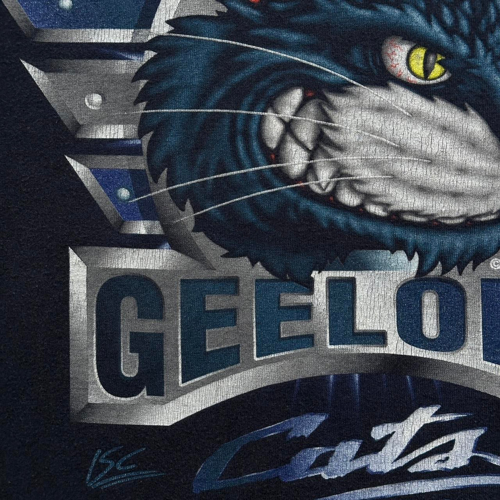 Gelong Cats Navy Blue 90s Vintage T-shirt - Medium